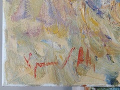 «El calor», pintura paisajística impresionista, óleo sobre lienzo, 2013