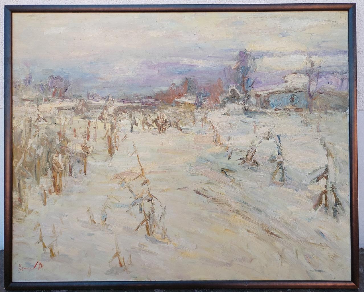 « Jardins verdoyants en hiver - Painting de  Oleksandr Khrapachov