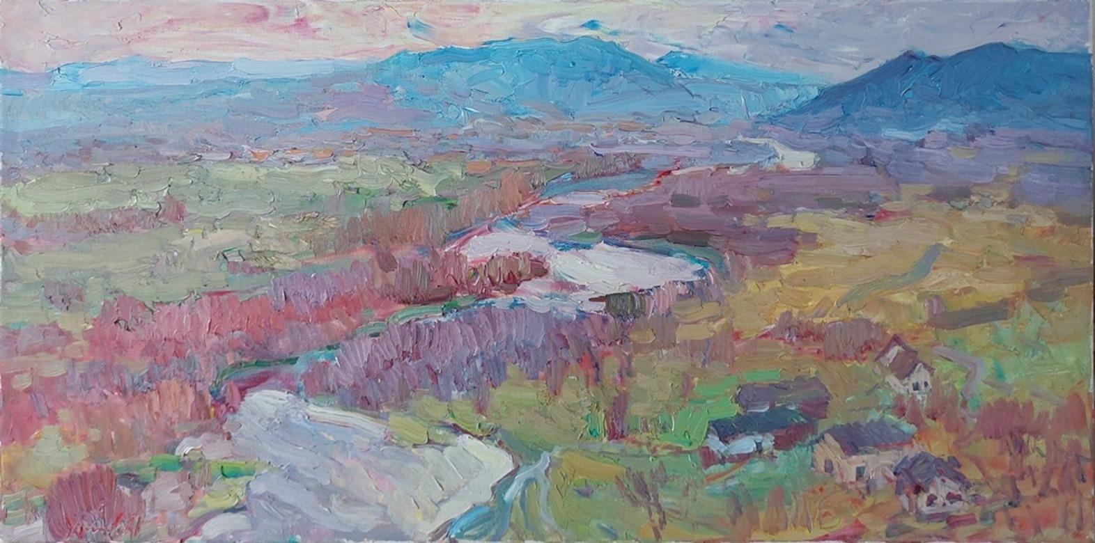  Oleksandr Khrapachov Landscape Painting - "View from the Goshiv Monastery"