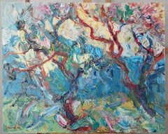 Lebendiger Ausdruck, impressionistische Landschaftsmalerei, Öl auf Leinwand, 2017