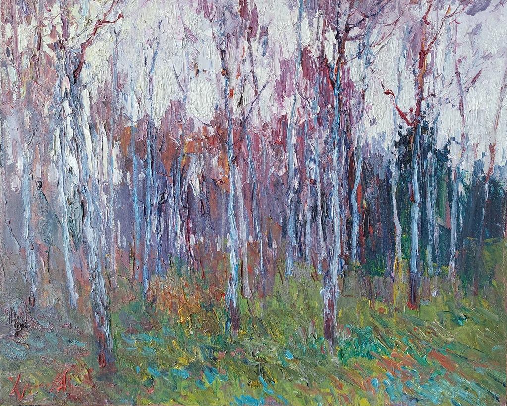 Landscape Painting de  Oleksandr Khrapachov - "Hierba mojada"