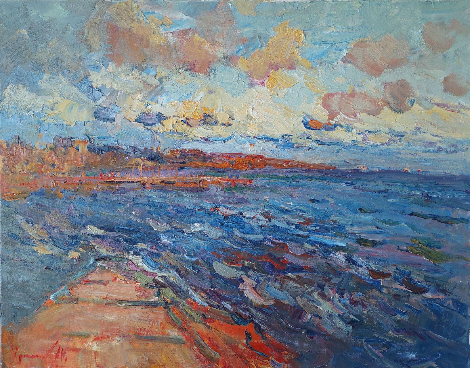  Oleksandr Khrapachov Landscape Painting - Wind. Kerch.