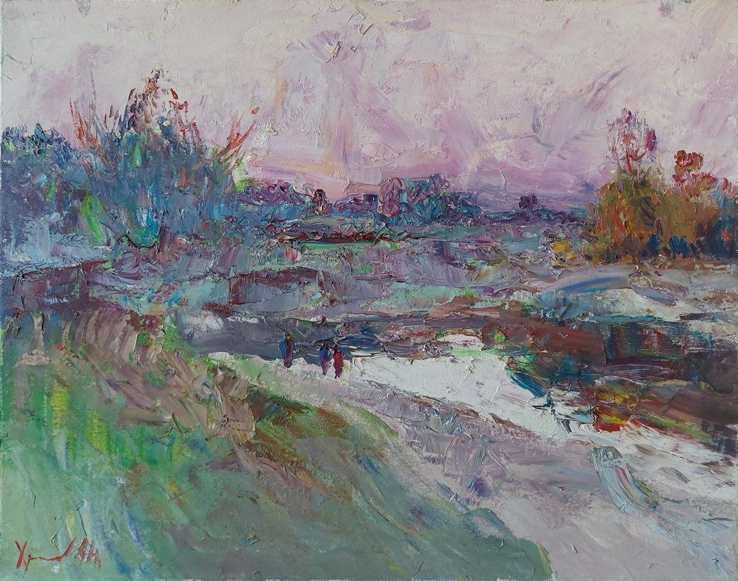  Oleksandr Khrapachov Landscape Painting – „Winter ist coming“