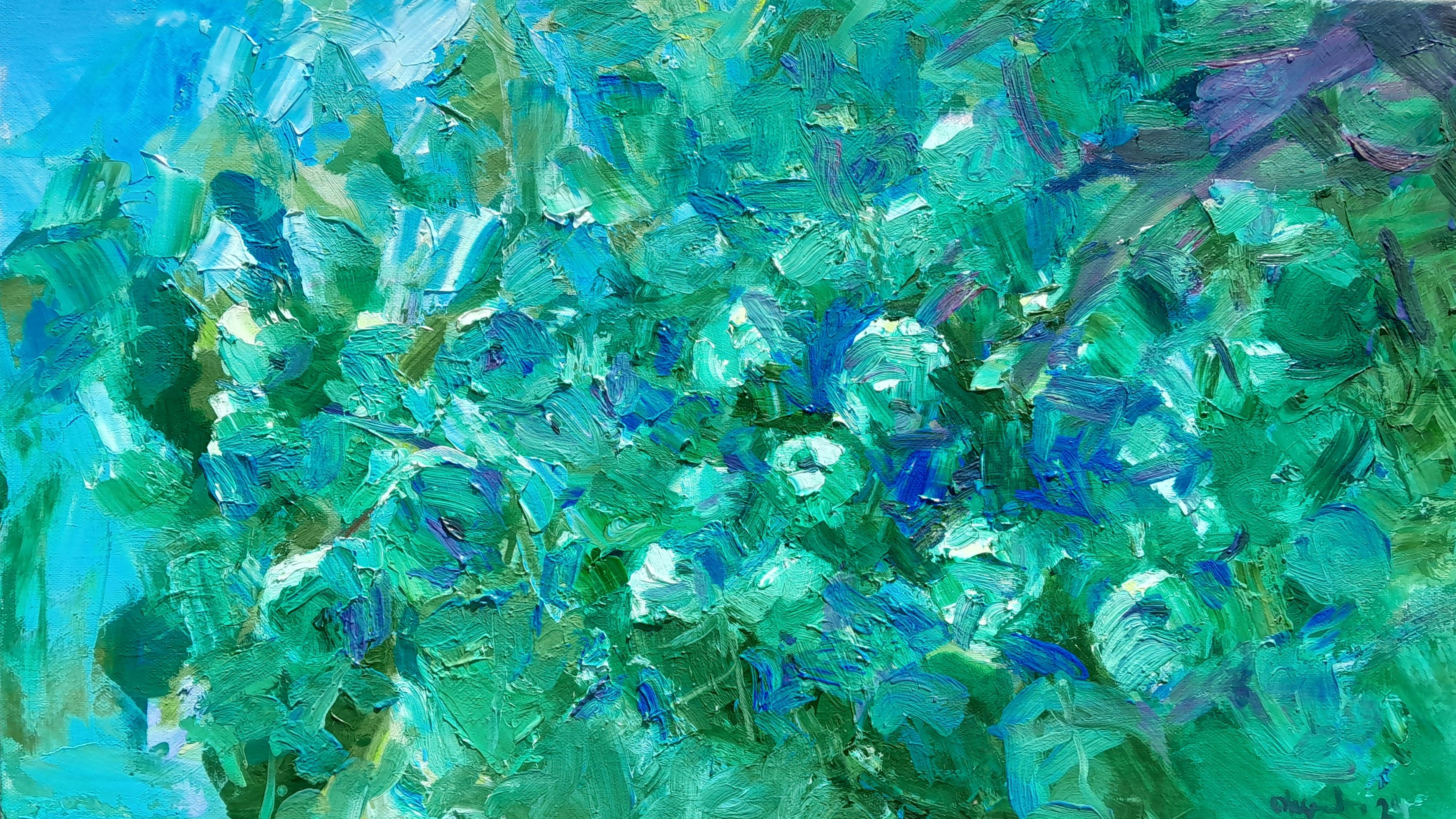 Oleksandr Vynnyk Landscape Painting - "The First Apples of Summer"