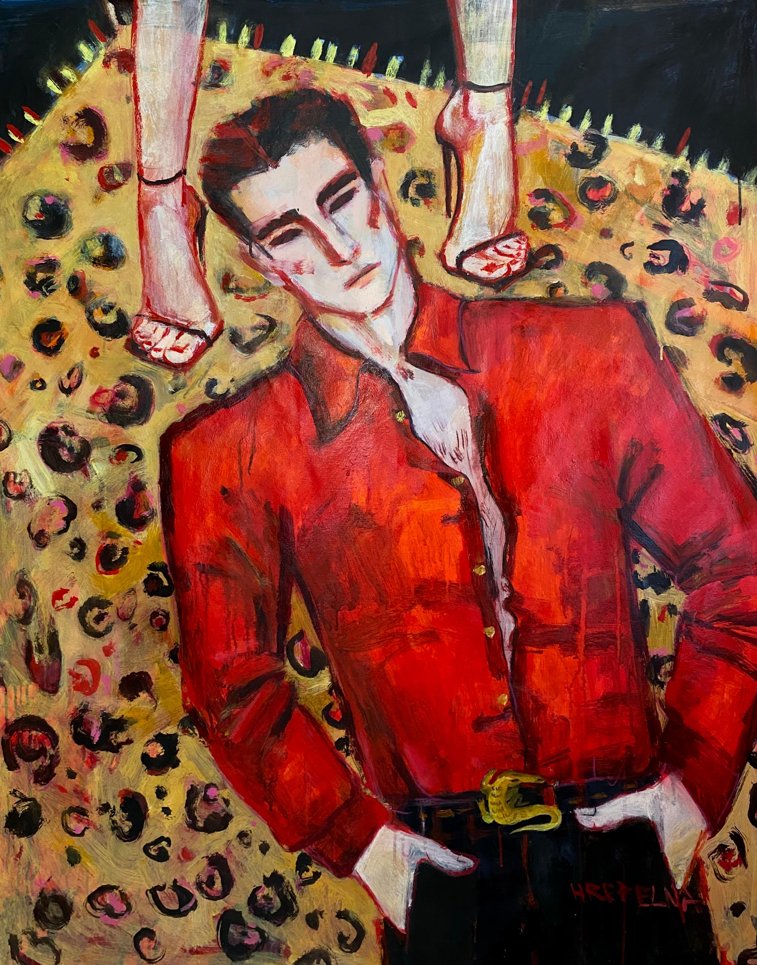  Oleksandra Hrebelna Figurative Painting - Ghost
