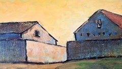 Clay-Kreationen-Serie: Herbst-Sonnenuntergang (3 von 4), Gemälde, Öl auf Leinwand