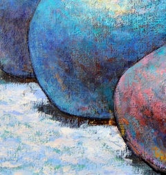 Clay creations series: Winter midnight (4 of 4), Painting, Oil on Canvas