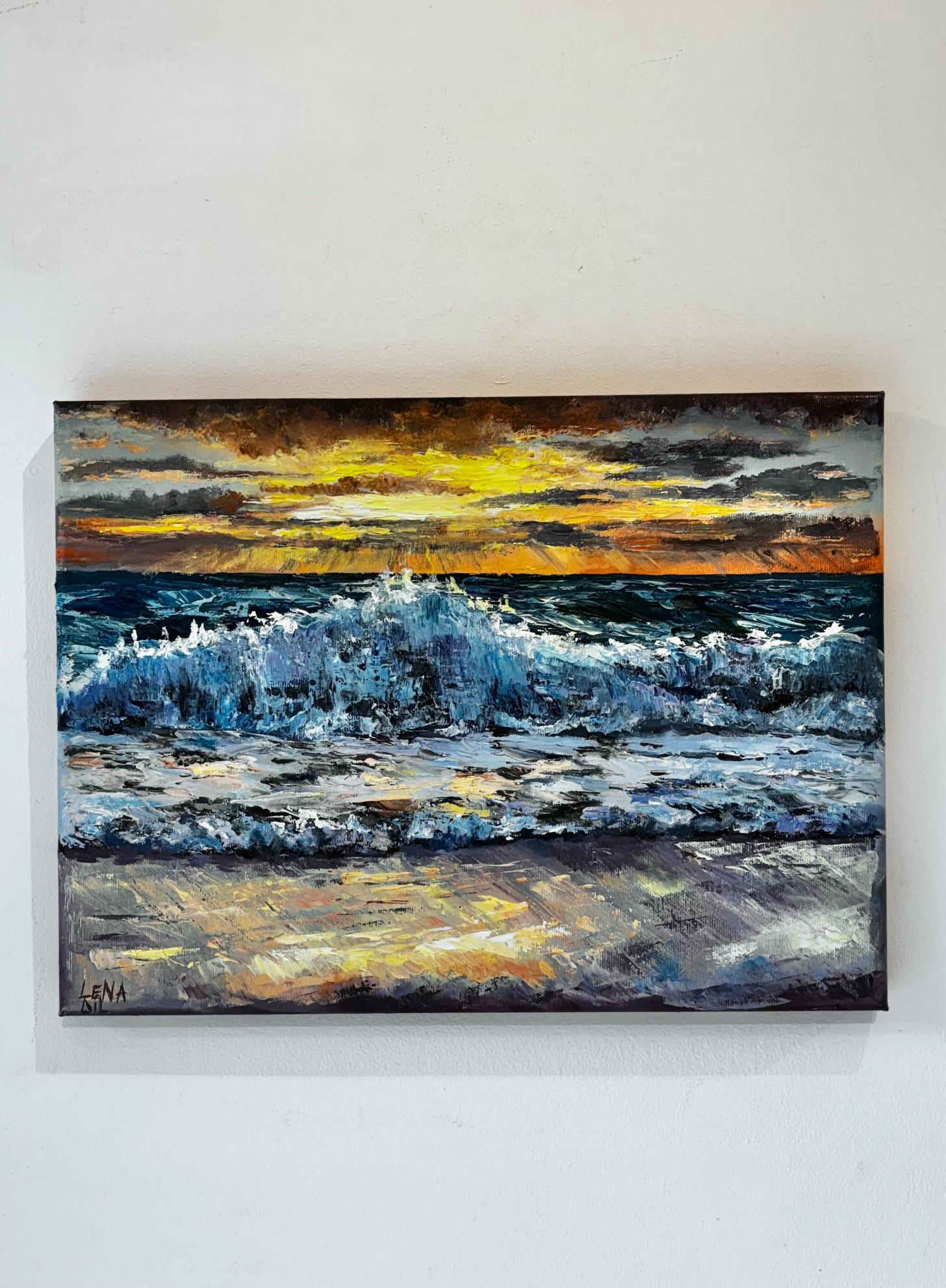 Afterglow - original zeitgenössischen Realismus Wasserlandschaft Gemälde zu verkaufen im Angebot 2