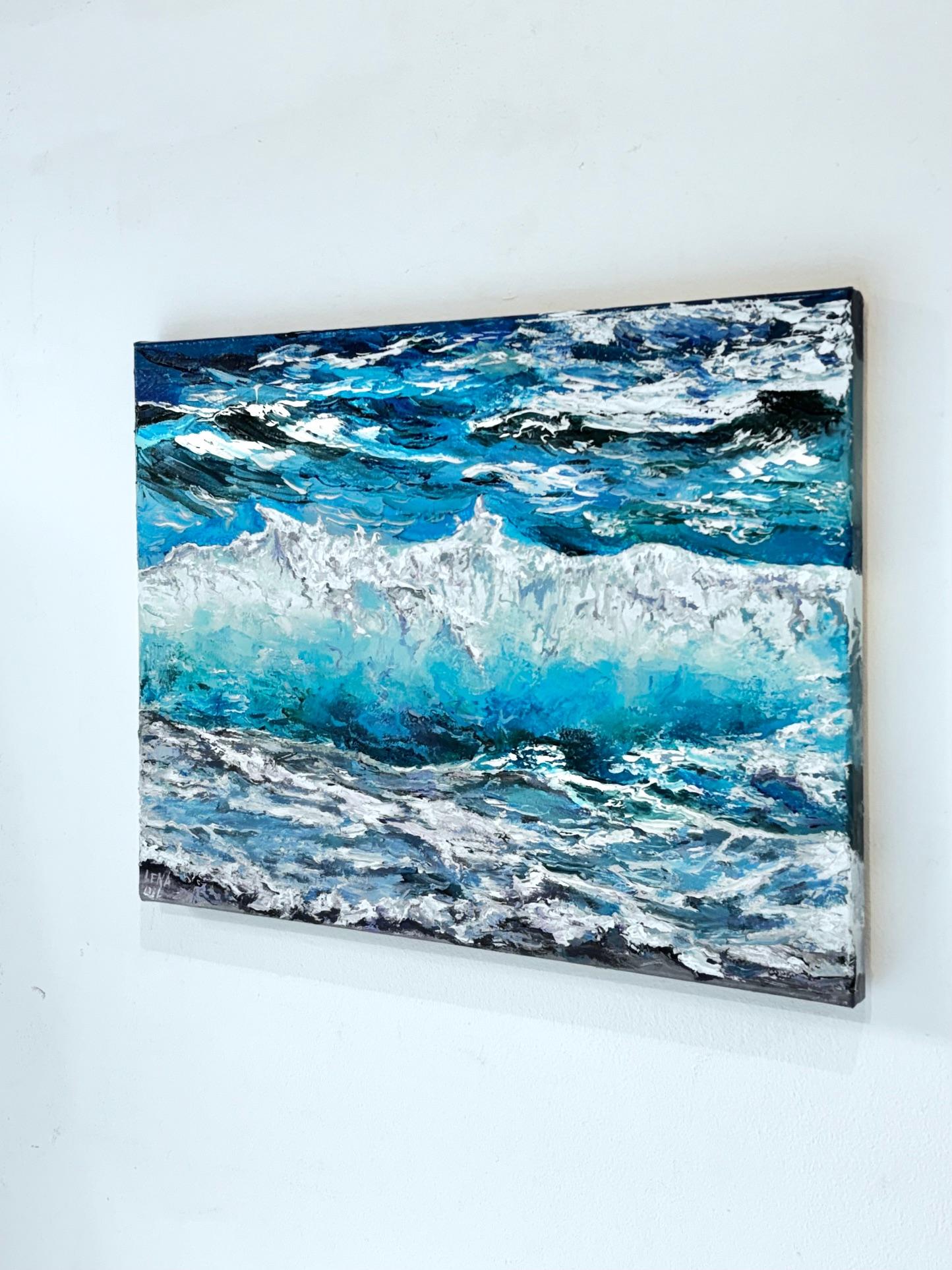 Infinite Blue - original zeitgenössischen Realismus Wasserlandschaft Gemälde zu verkaufen im Angebot 1