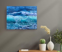 Veil of the Sea - original zeitgenössischen Realismus Wasserlandschaft Gemälde zu verkaufen