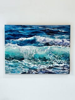 Veil of the Sea - original contemporary realism waterscape painting for sale