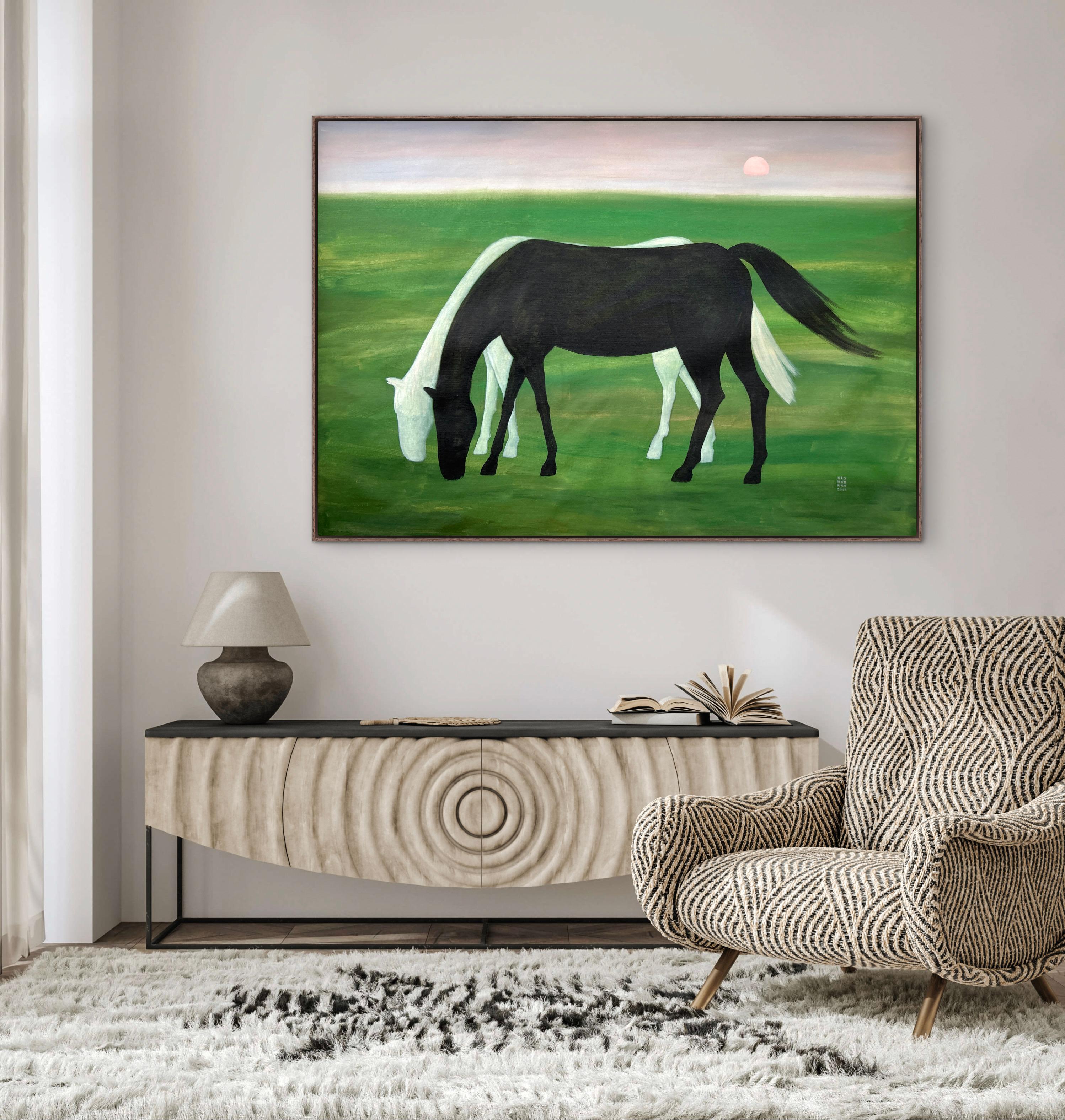 Black horse, white horse For Sale 4