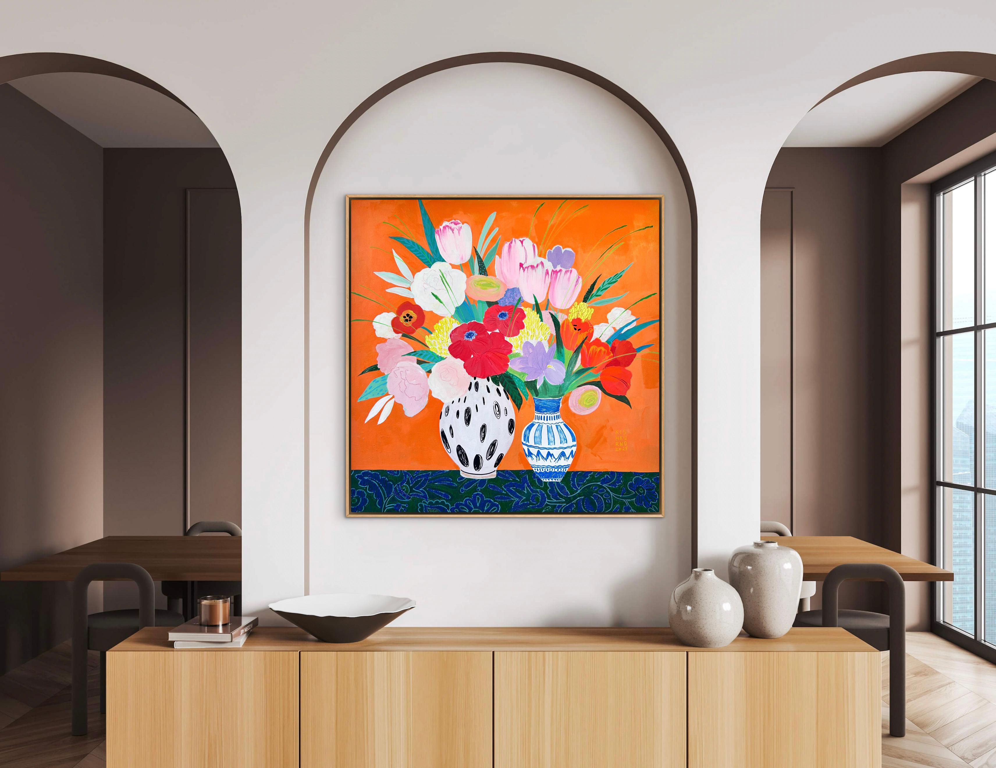 Blumenstrauß in Orange im Angebot 10