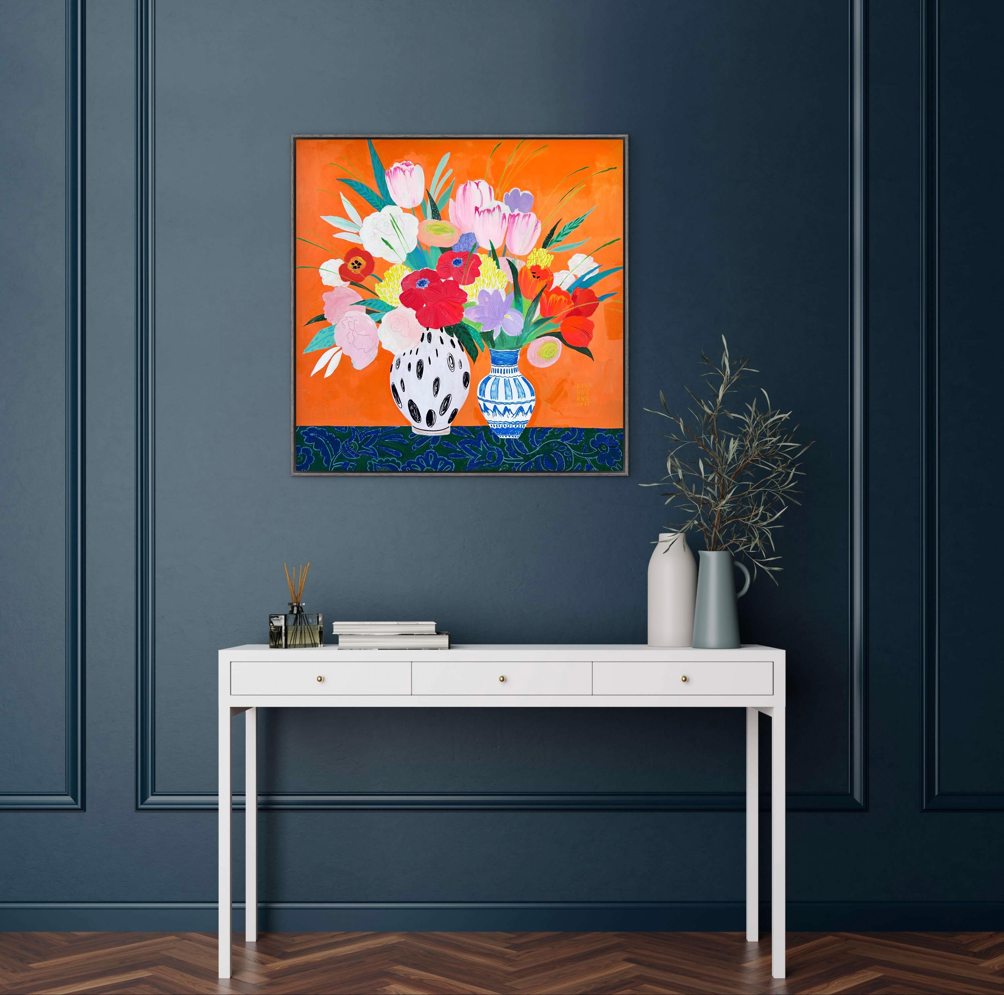 Blumenstrauß in Orange im Angebot 13