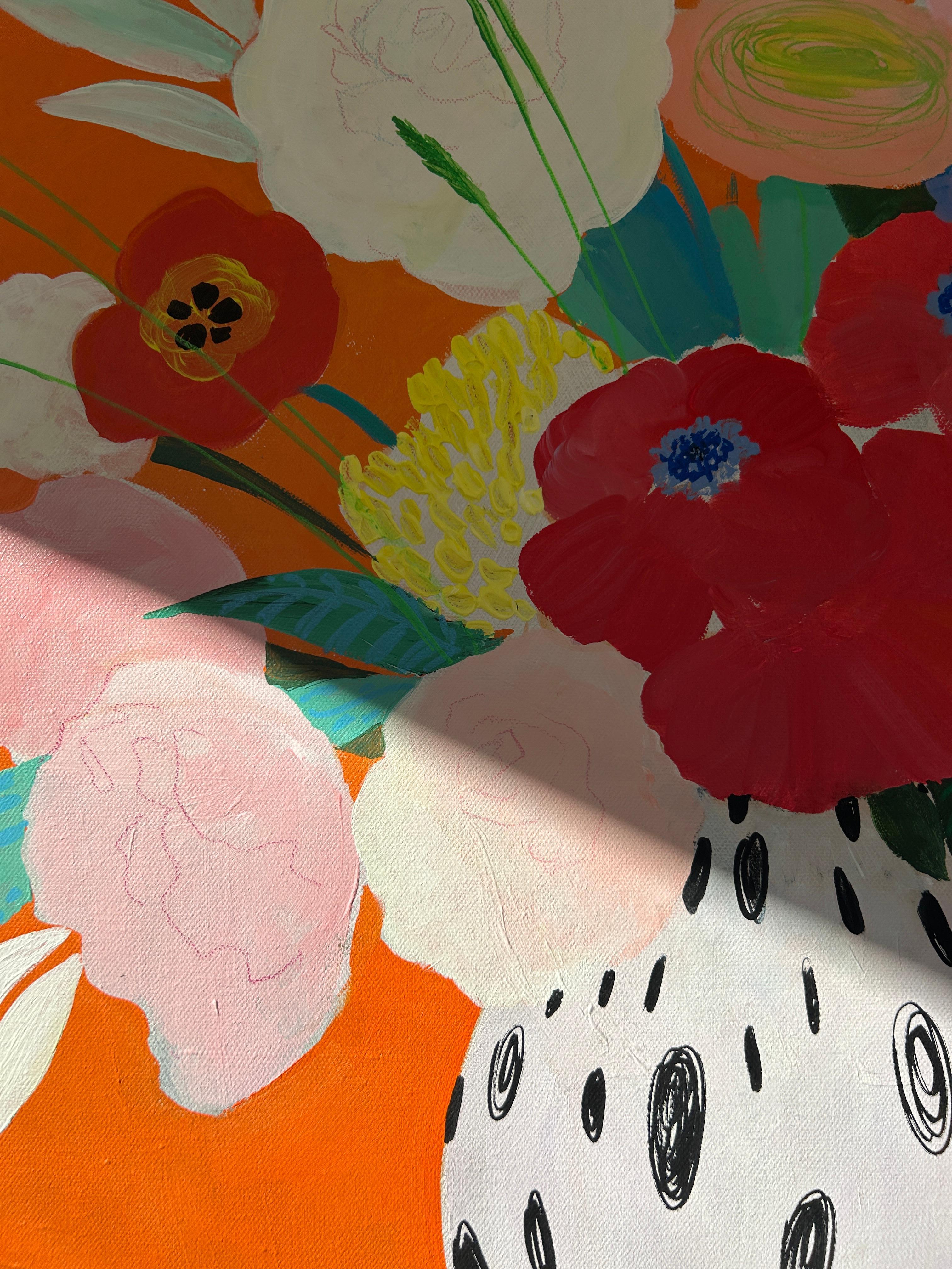 Blumenstrauß in Orange im Angebot 1