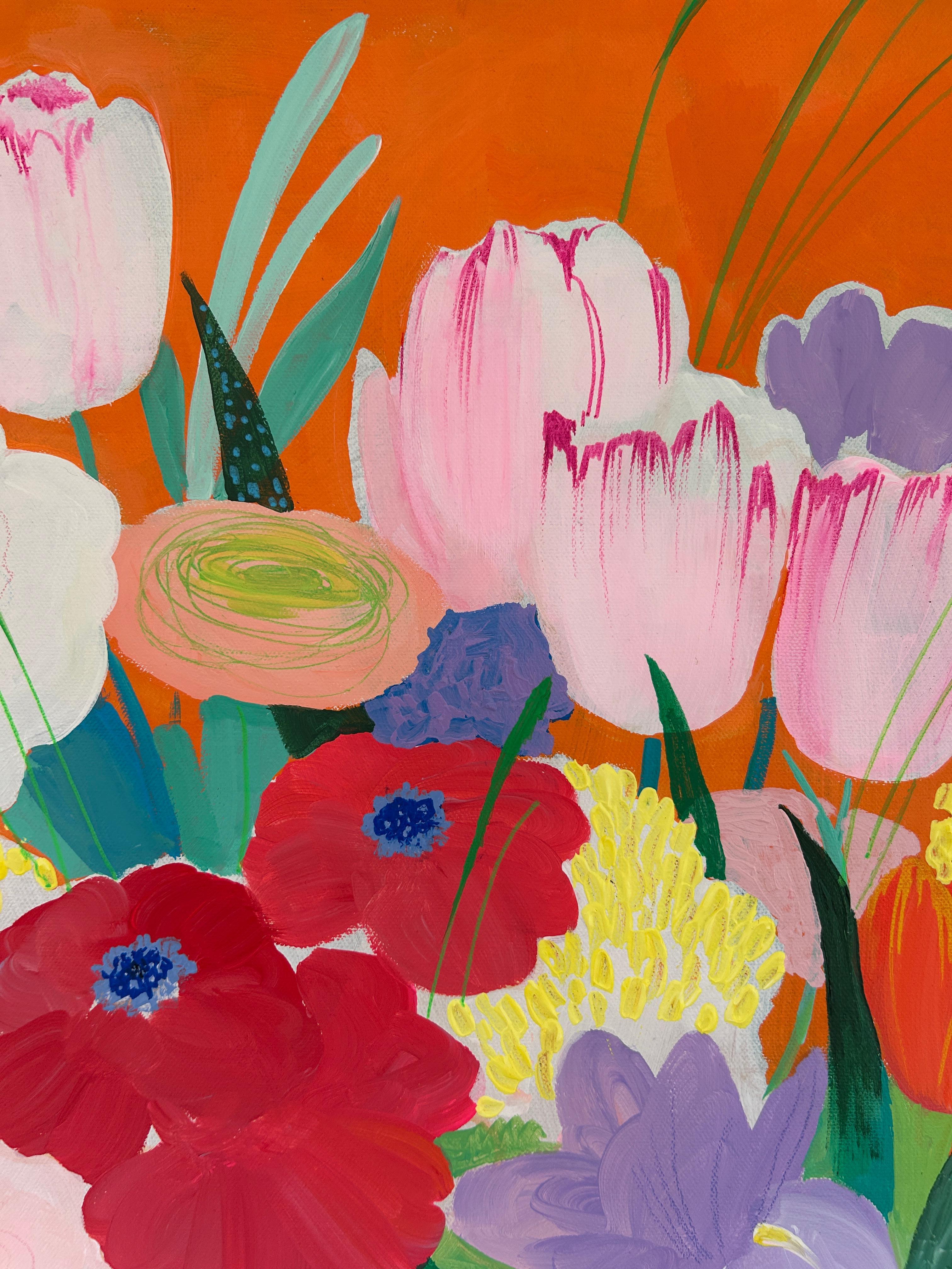 Blumenstrauß in Orange im Angebot 2