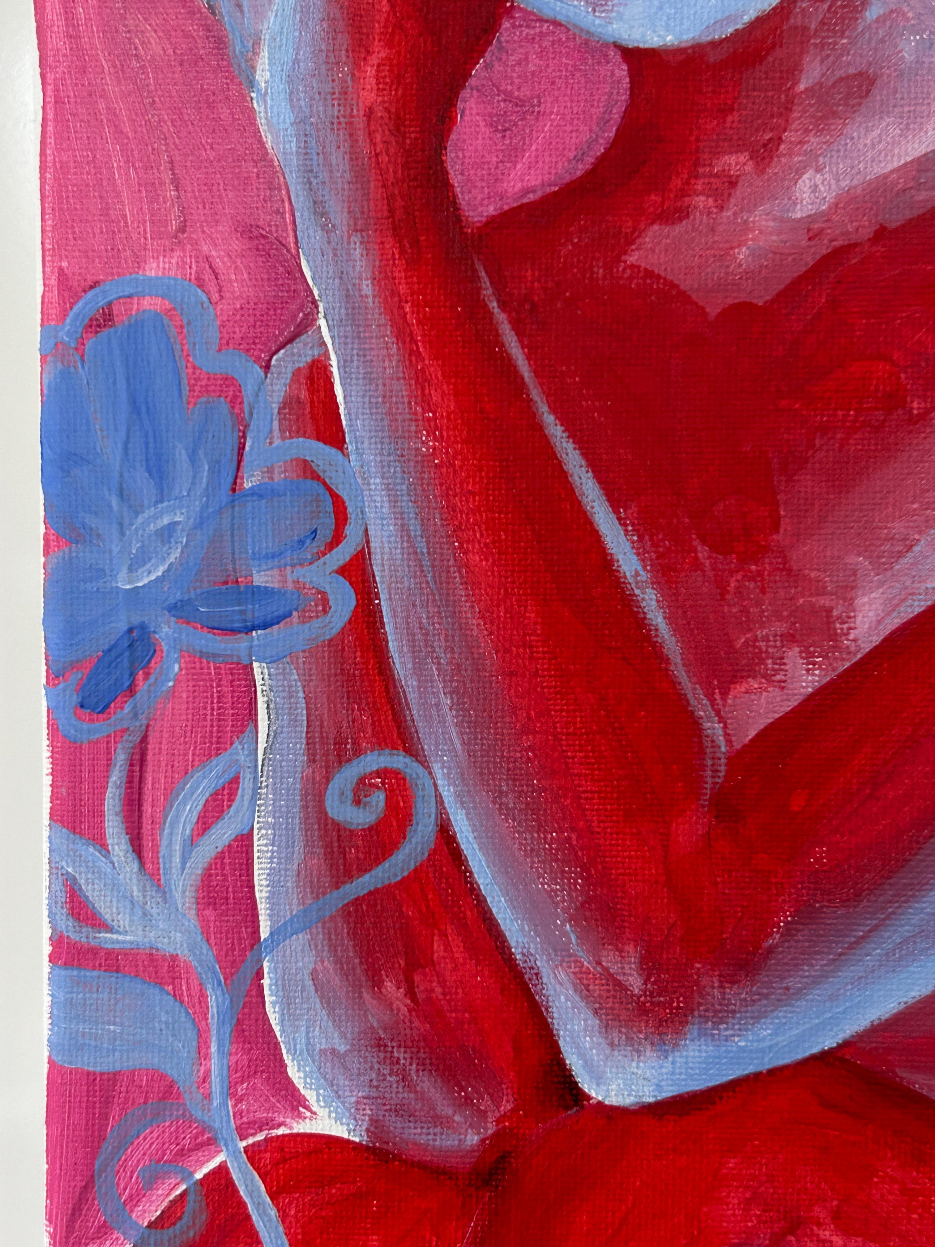 Sogno del giorno II - Figurative Painting Rosso di Olena Kishkurno