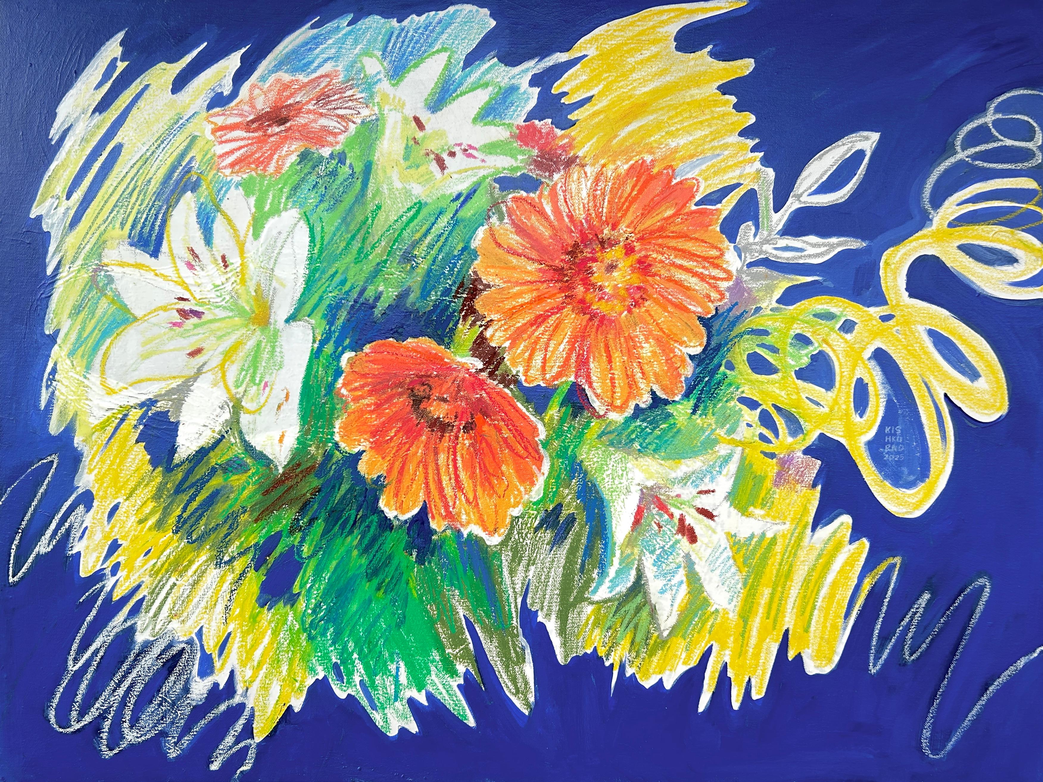 Delulu Blooms - Painting by Olena Kishkurno