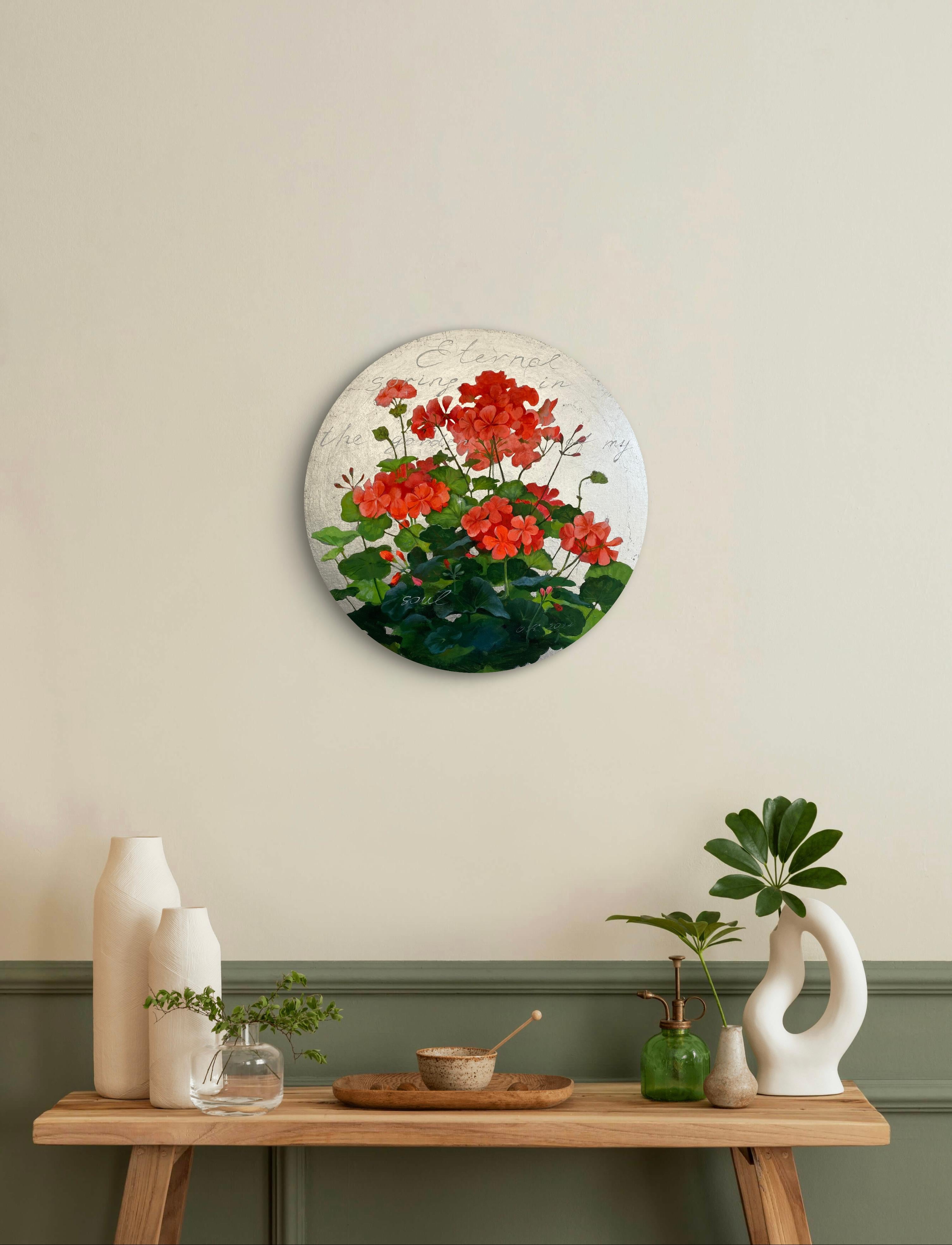 Eternal spring in the garden of my soul - Modern Painting by Olena Kishkurno