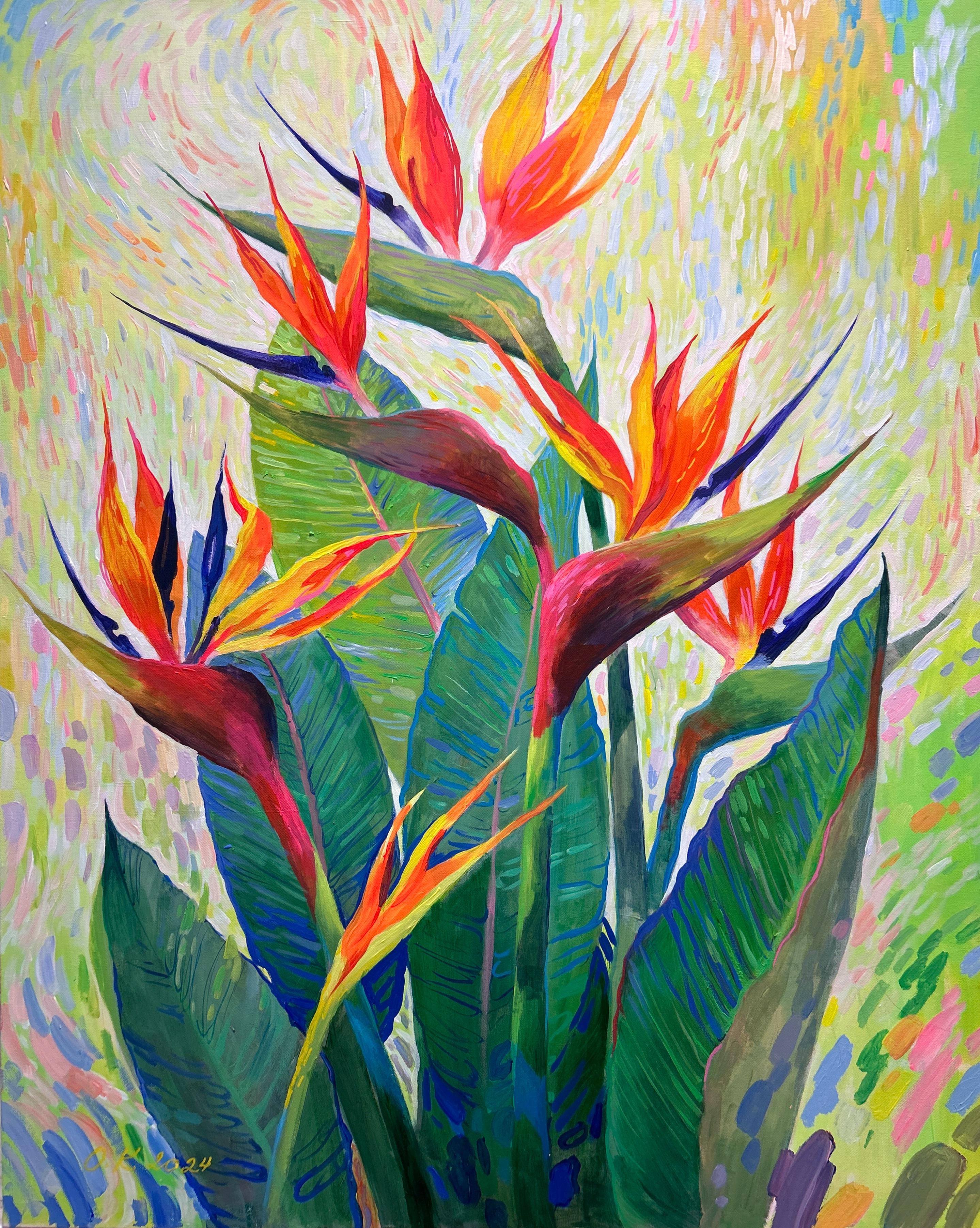 Figurative Painting de Olena Kishkurno - Vuelo al Paraíso