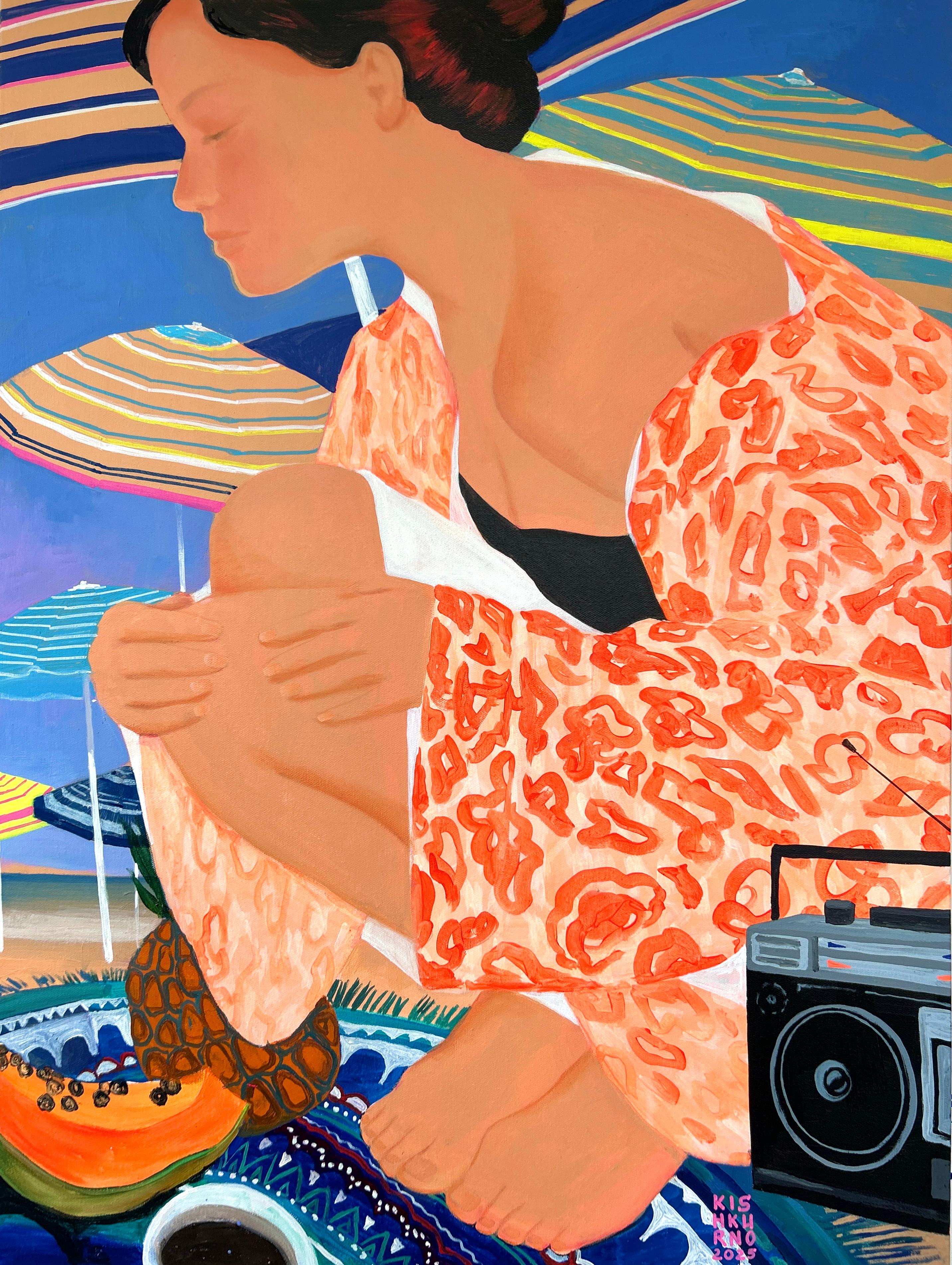 Figurative Painting de Olena Kishkurno - Buenas vibraciones
