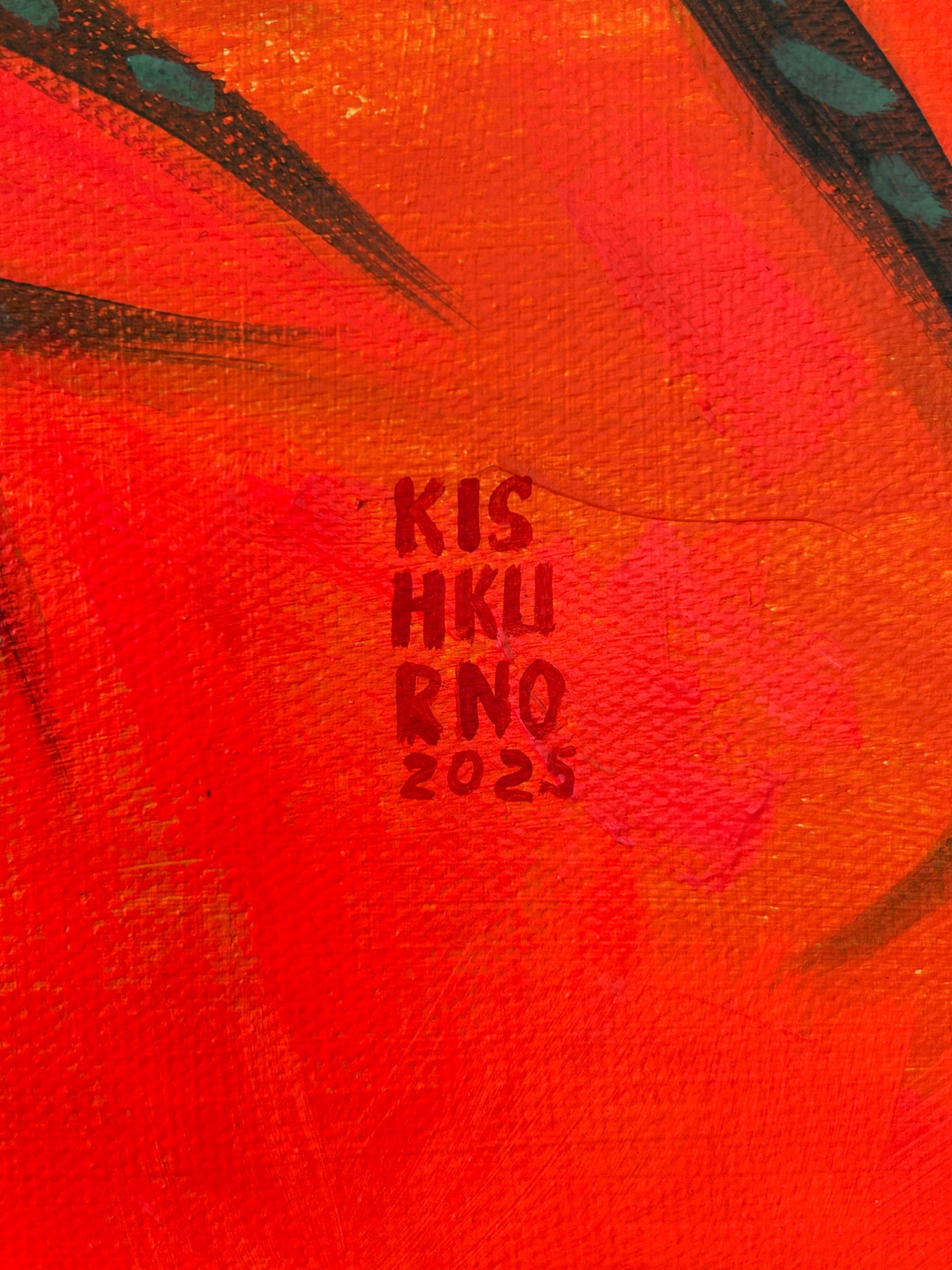 I‘ve got the Power - Red Figurative Painting by Olena Kishkurno