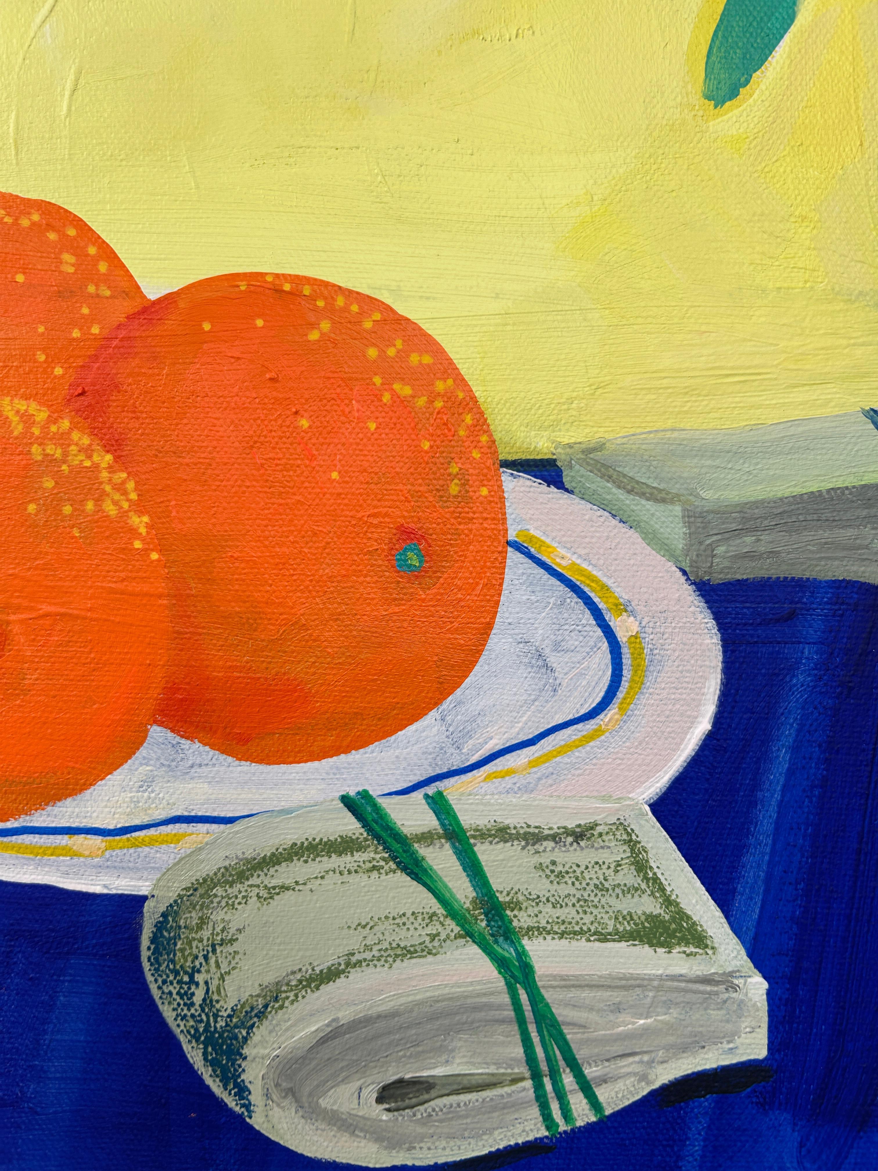 Just a perfect Day - Yellow Still-Life Painting by Olena Kishkurno