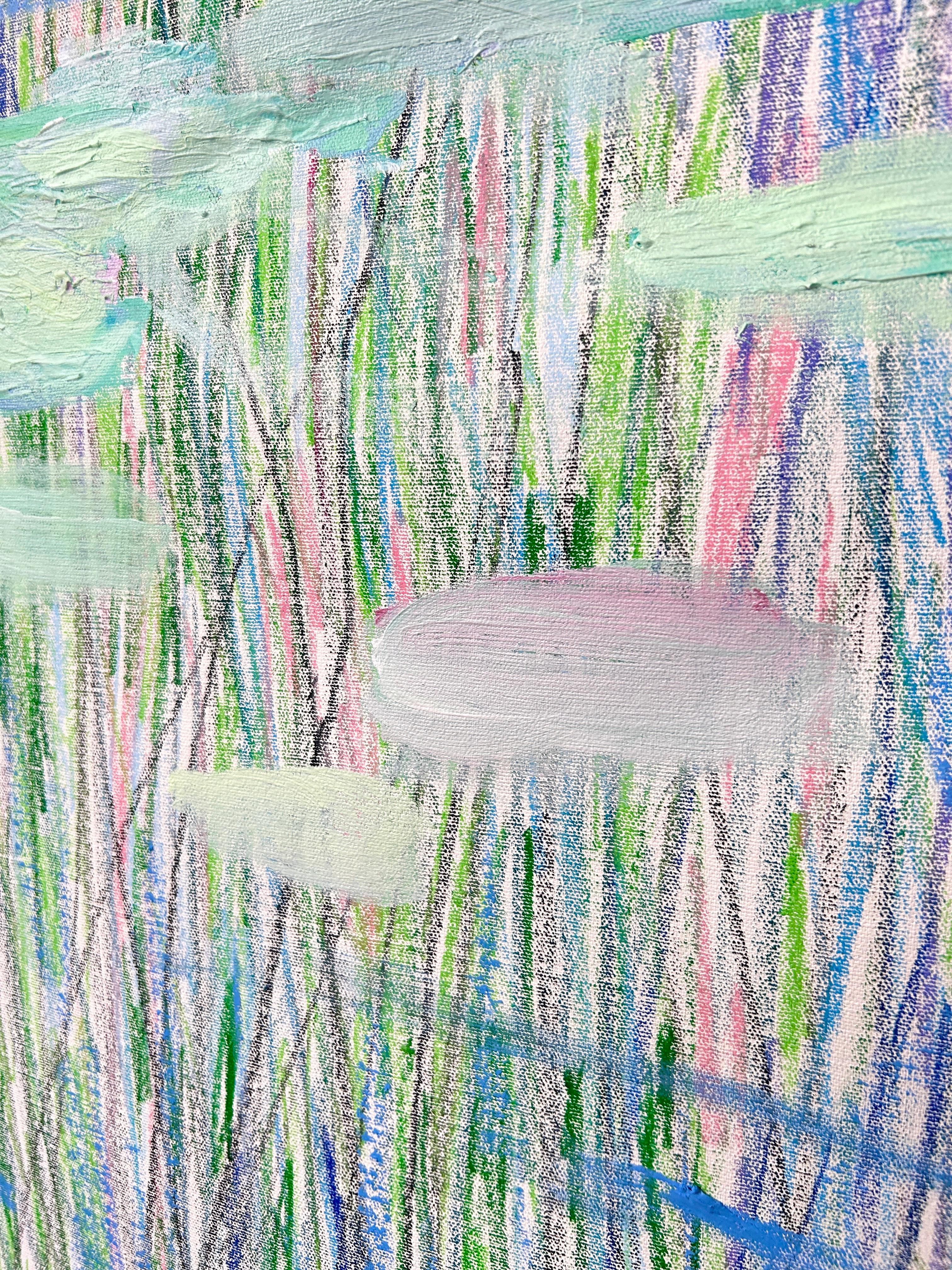 Lilien Teich (Abstrakter Expressionismus), Painting, von Olena Kishkurno