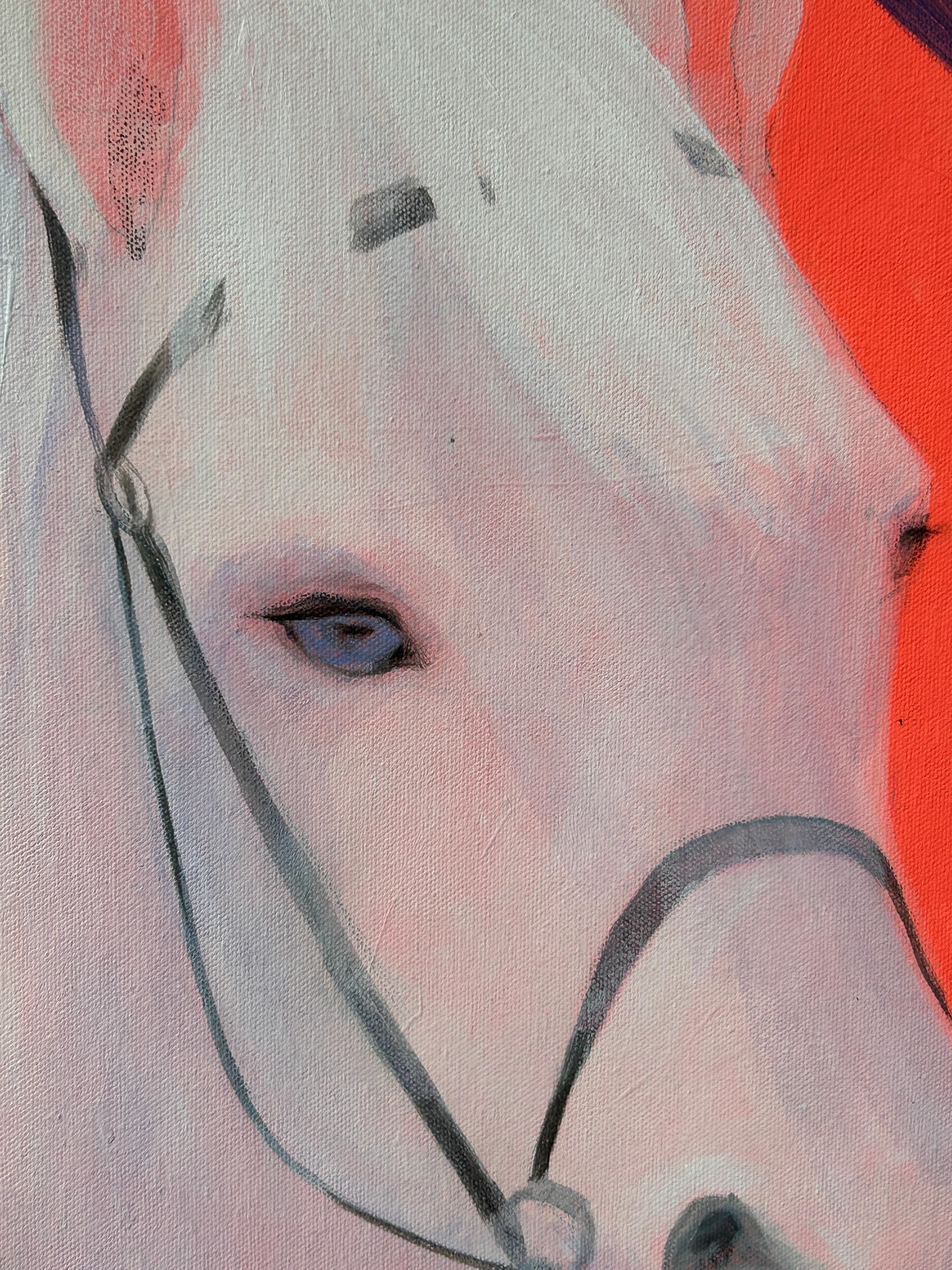 shipped in roll
In this work, the night becomes a space of freedom and play. The woman-rider controls not only the horse but also the situation — her power lies in calmness, self-acceptance, and natural sensuality. In Night Rodeo, she becomes the