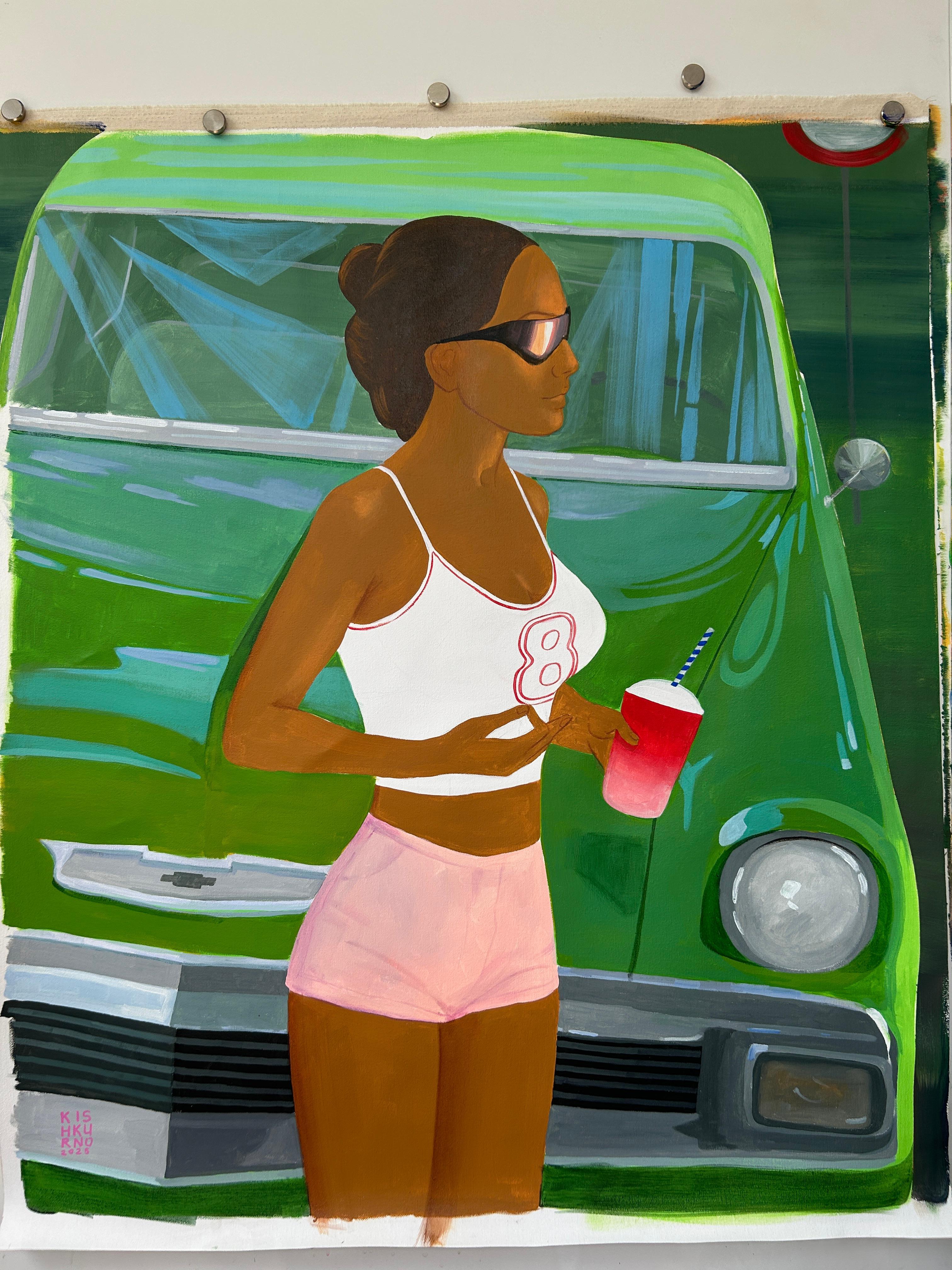 One more day to go - Modern Painting by Olena Kishkurno