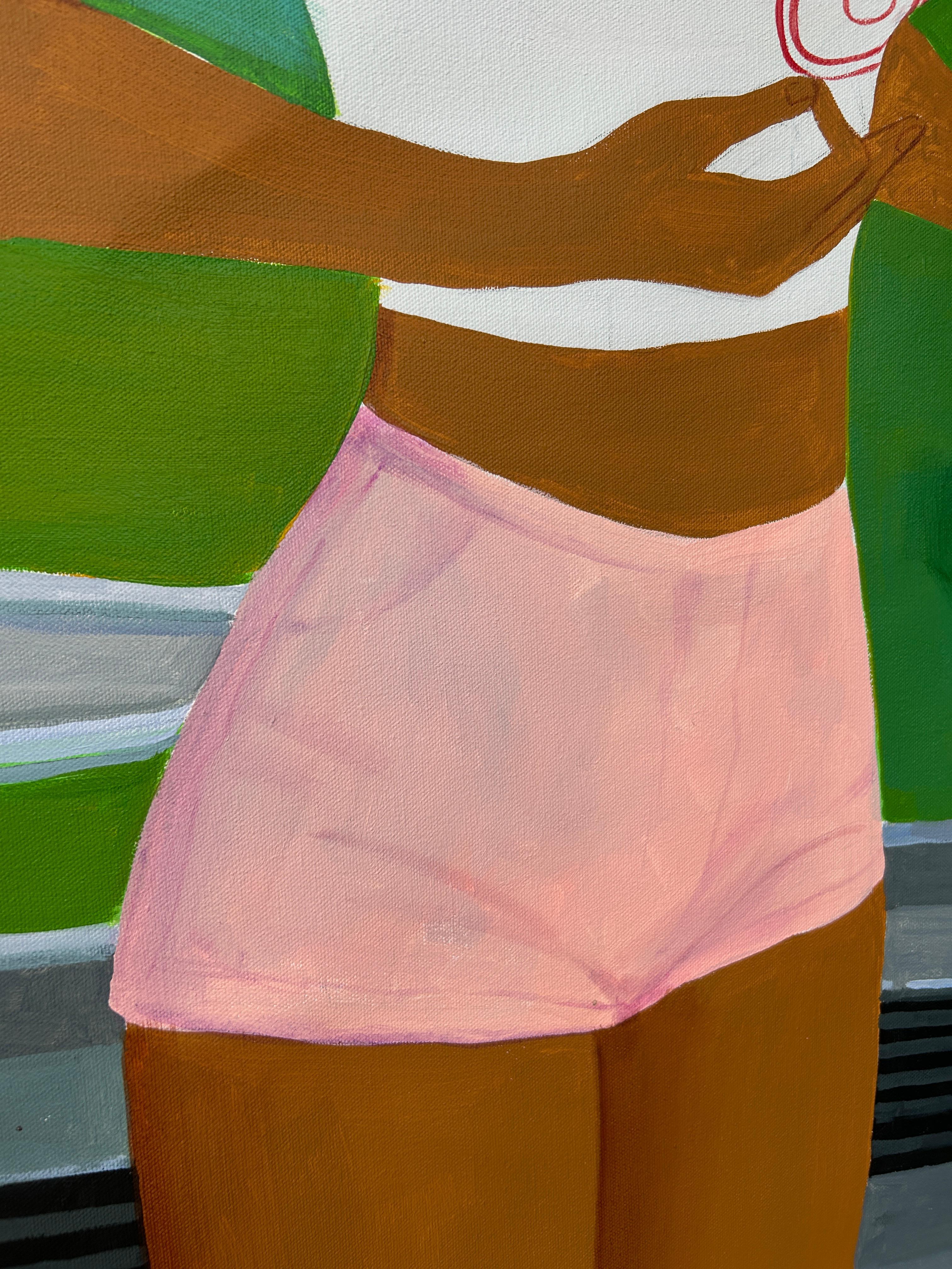 One more day to go - Black Figurative Painting by Olena Kishkurno