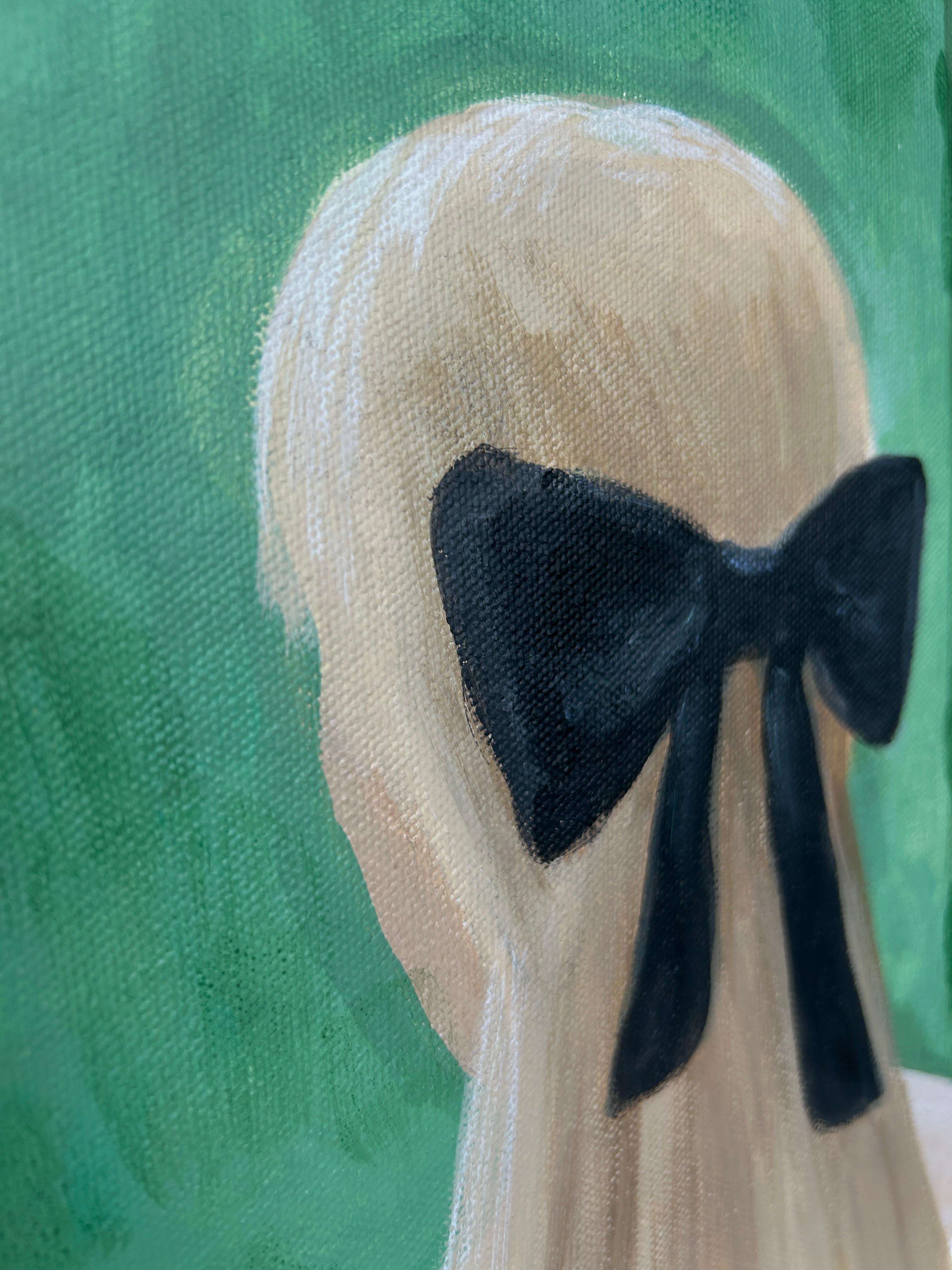 A un paso de la perfección - Figurative Painting Gris de Olena Kishkurno