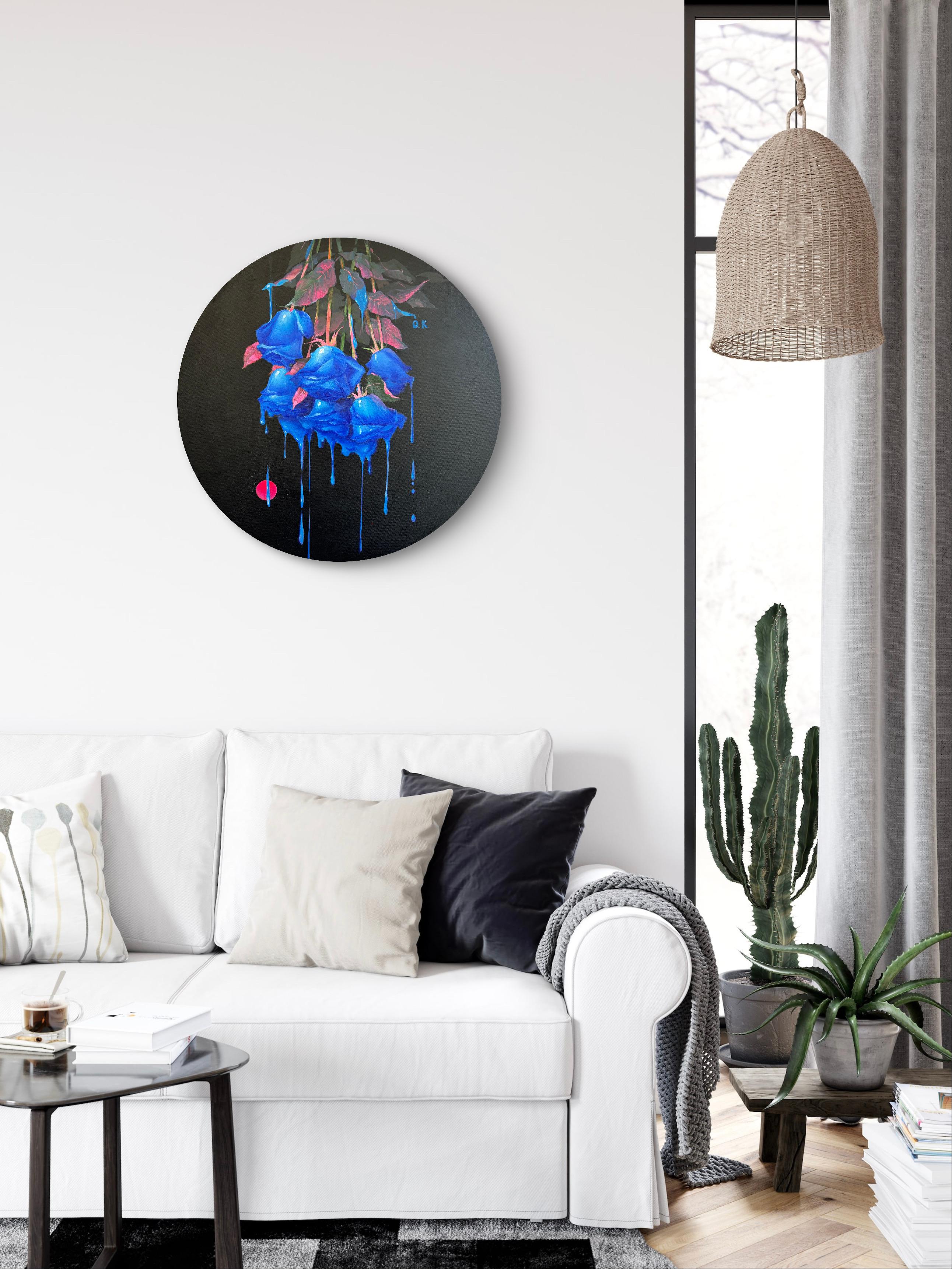 Out of the blue - Modern Painting by Olena Kishkurno