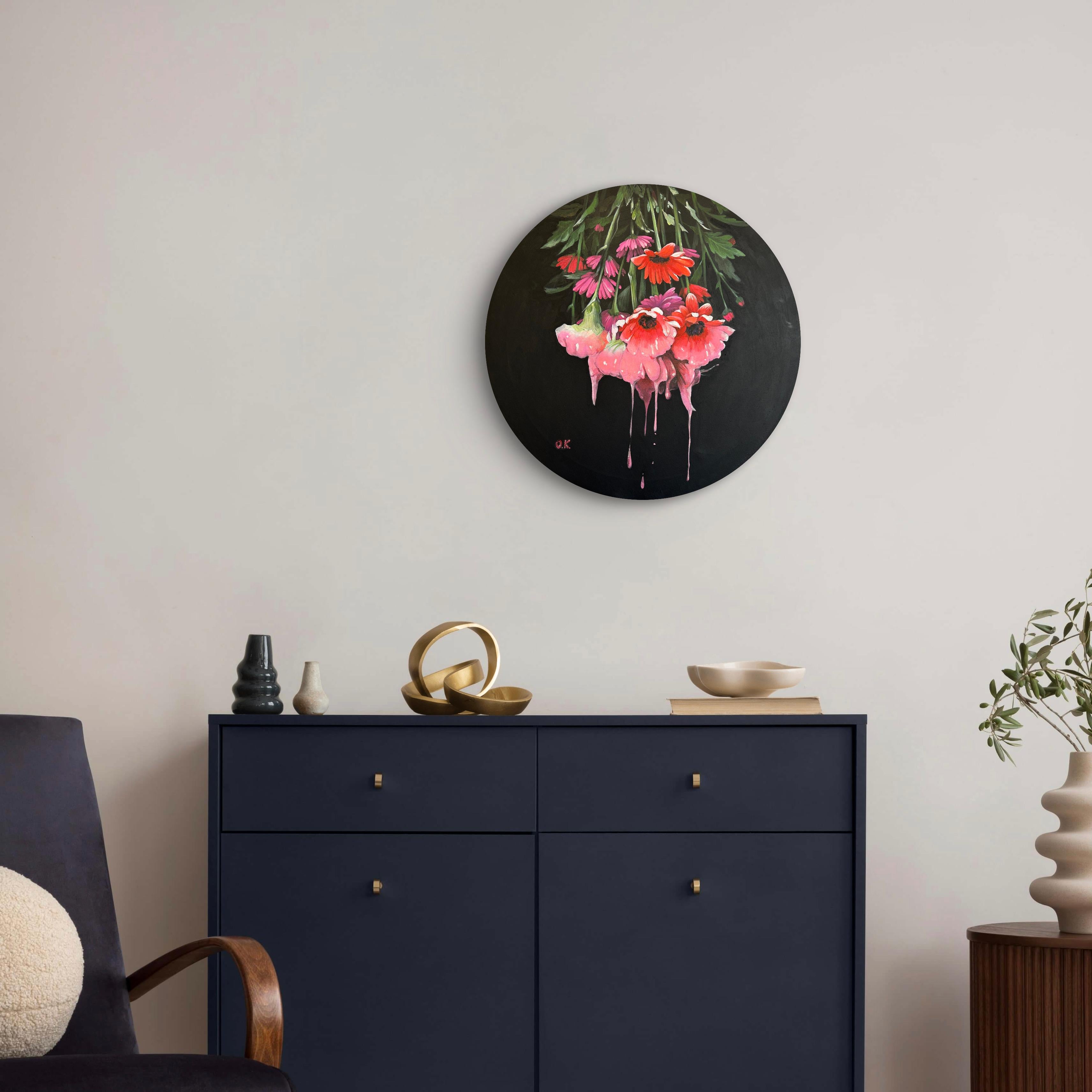 Out of the pink - Modern Painting by Olena Kishkurno