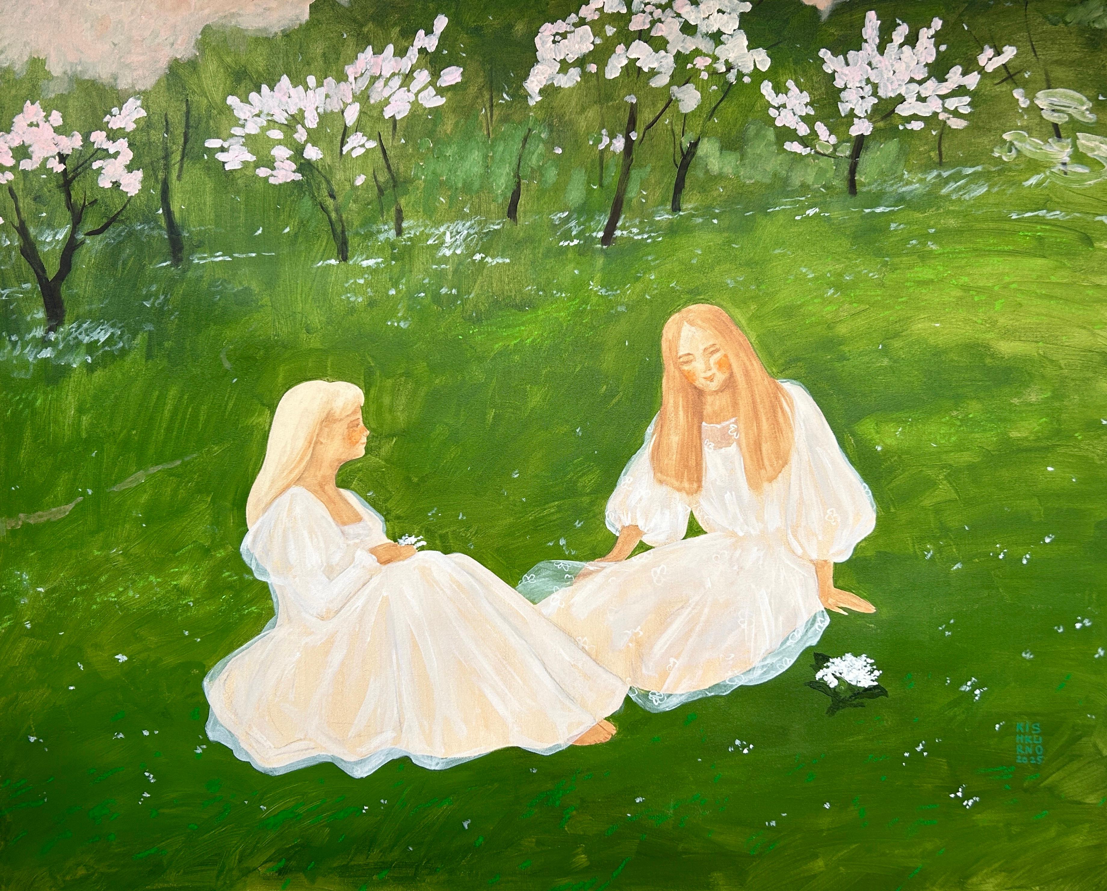 Olena Kishkurno Figurative Painting - Spring Bloom II