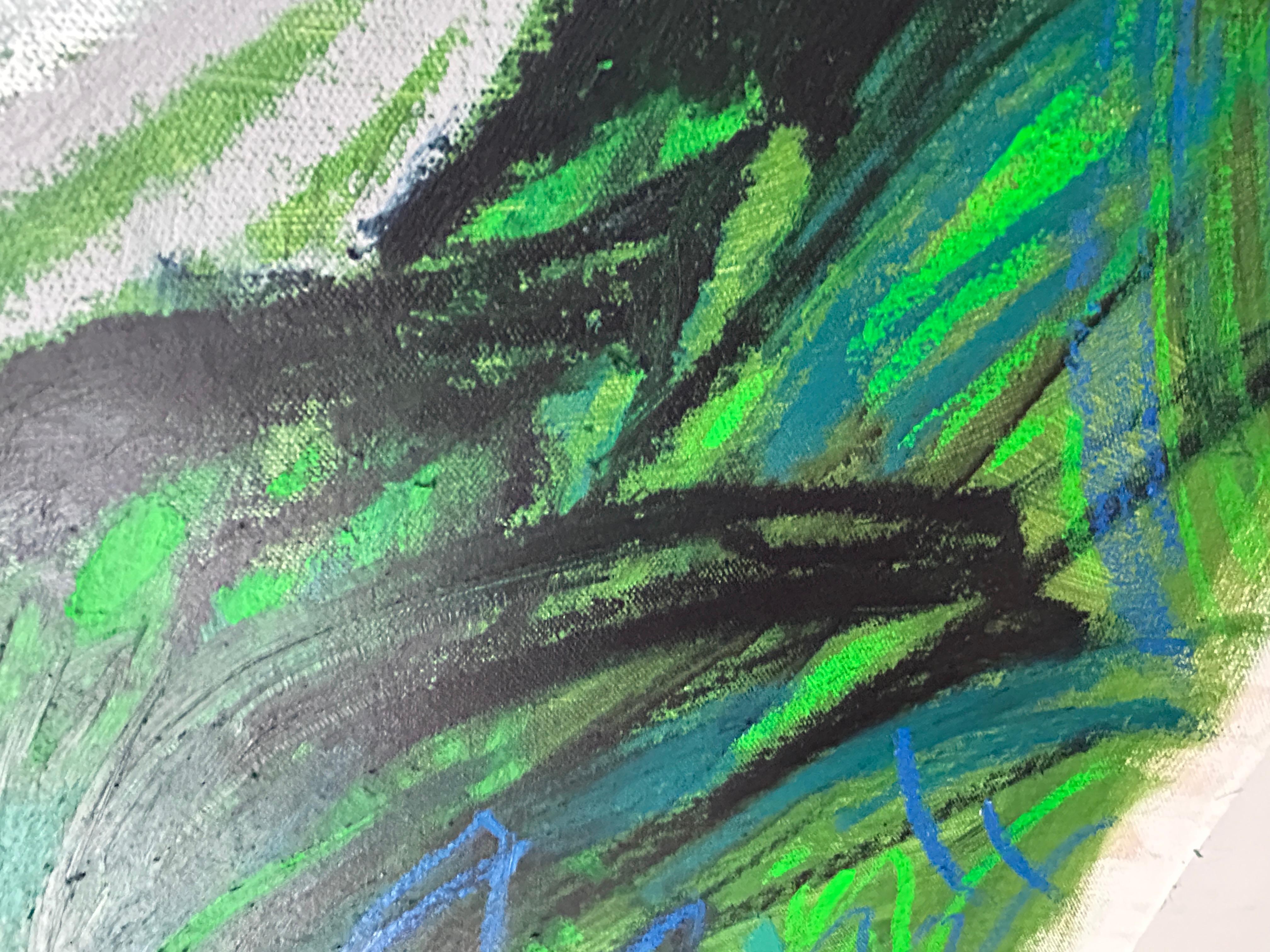 Fleurs de printemps - Expressionnisme abstrait Painting par Olena Kishkurno