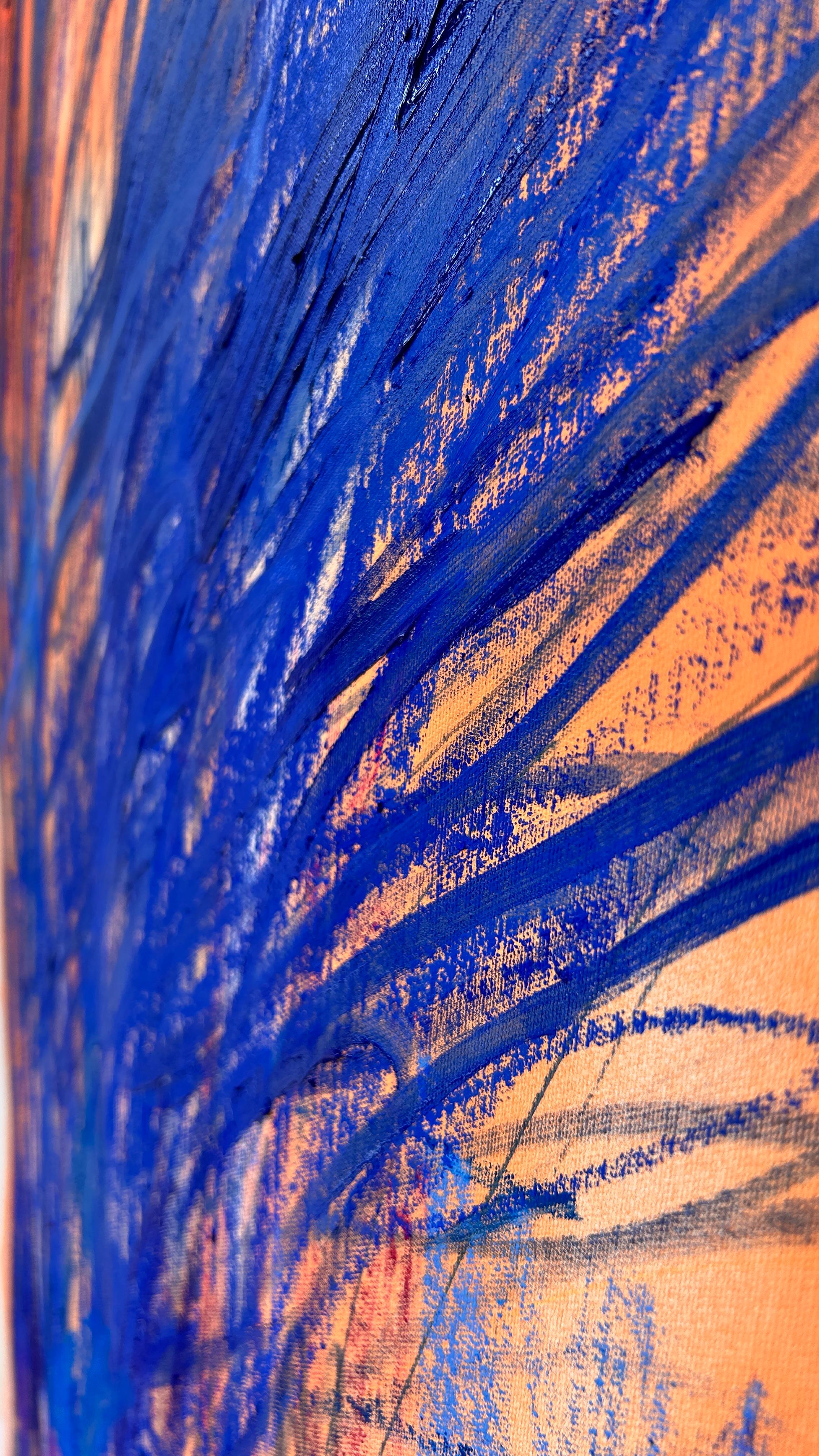 Viento del atardecer - Abstract Painting Naranja de Olena Kishkurno