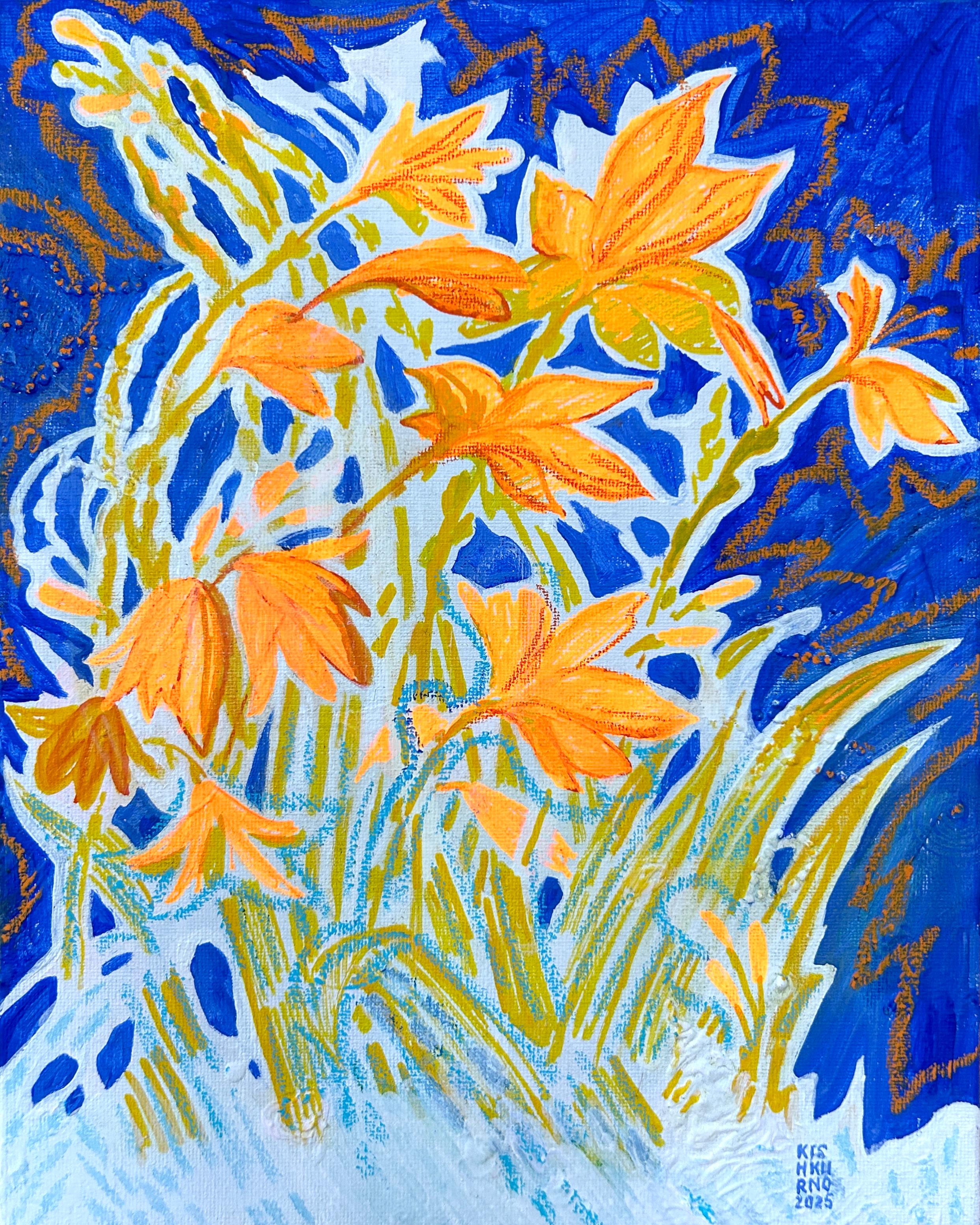 Olena Kishkurno Abstract Painting - Tenderness and power