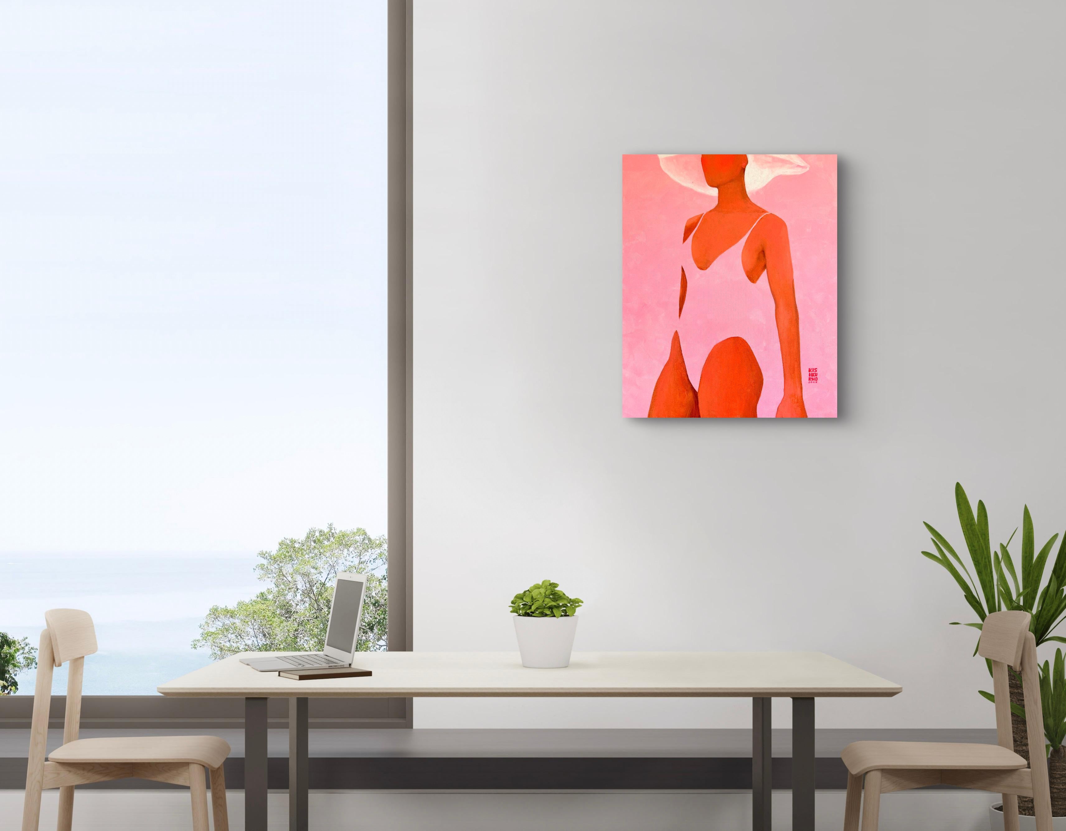 Das Meer ist mir nah (Pink), Abstract Painting, von Olena Kishkurno