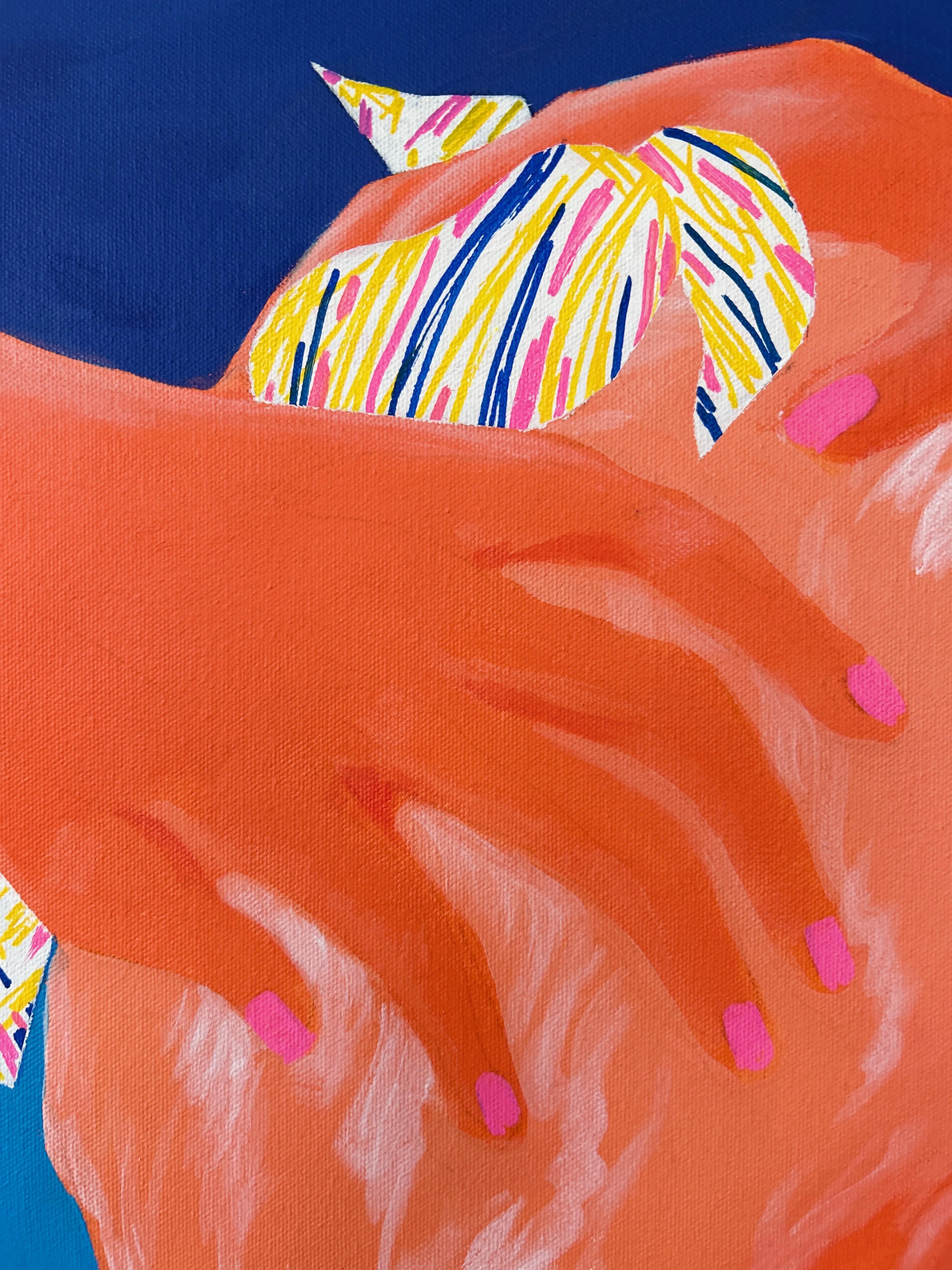 Sehr nass (Rot), Figurative Painting, von Olena Kishkurno