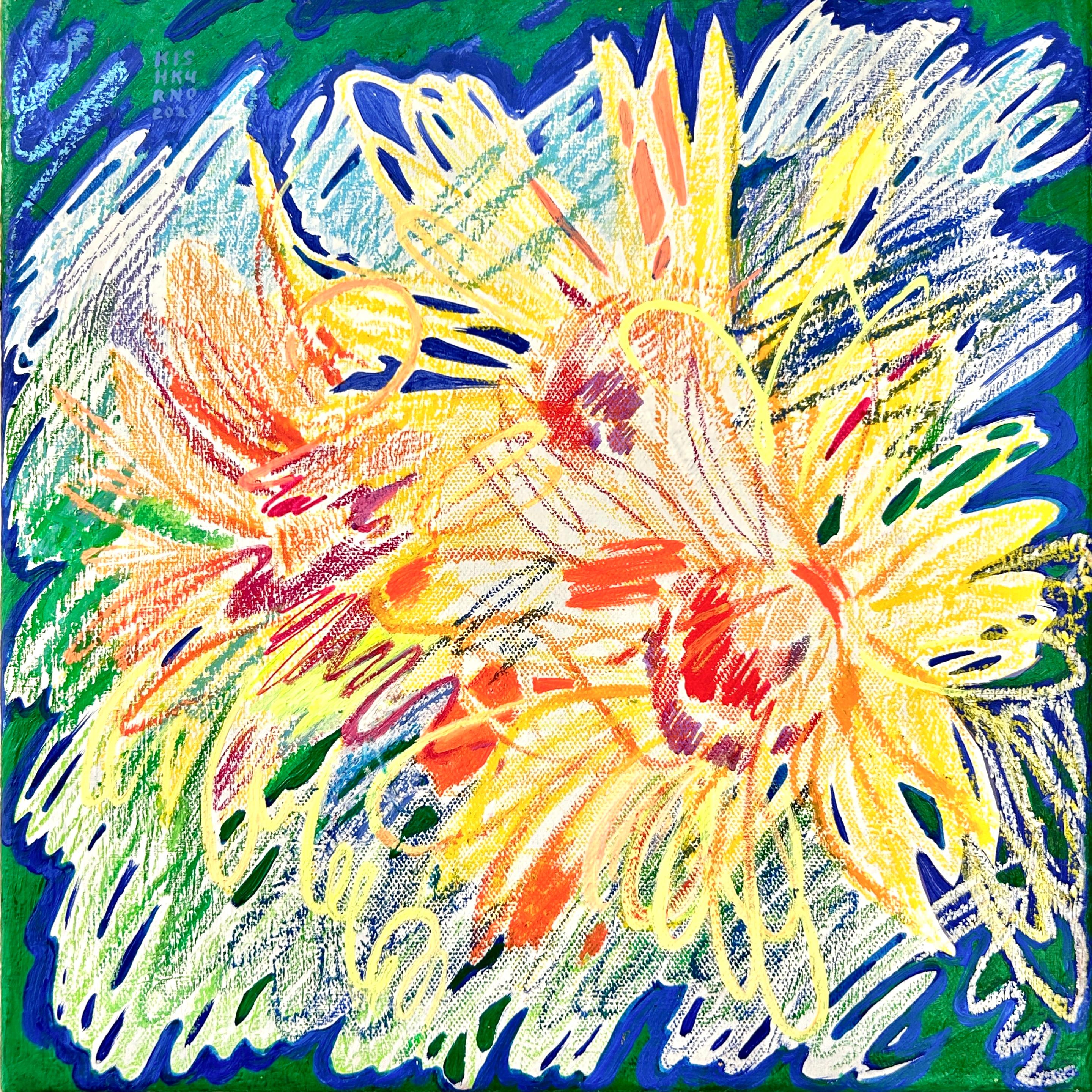 Olena Kishkurno Abstract Painting - What Plants Dream Of