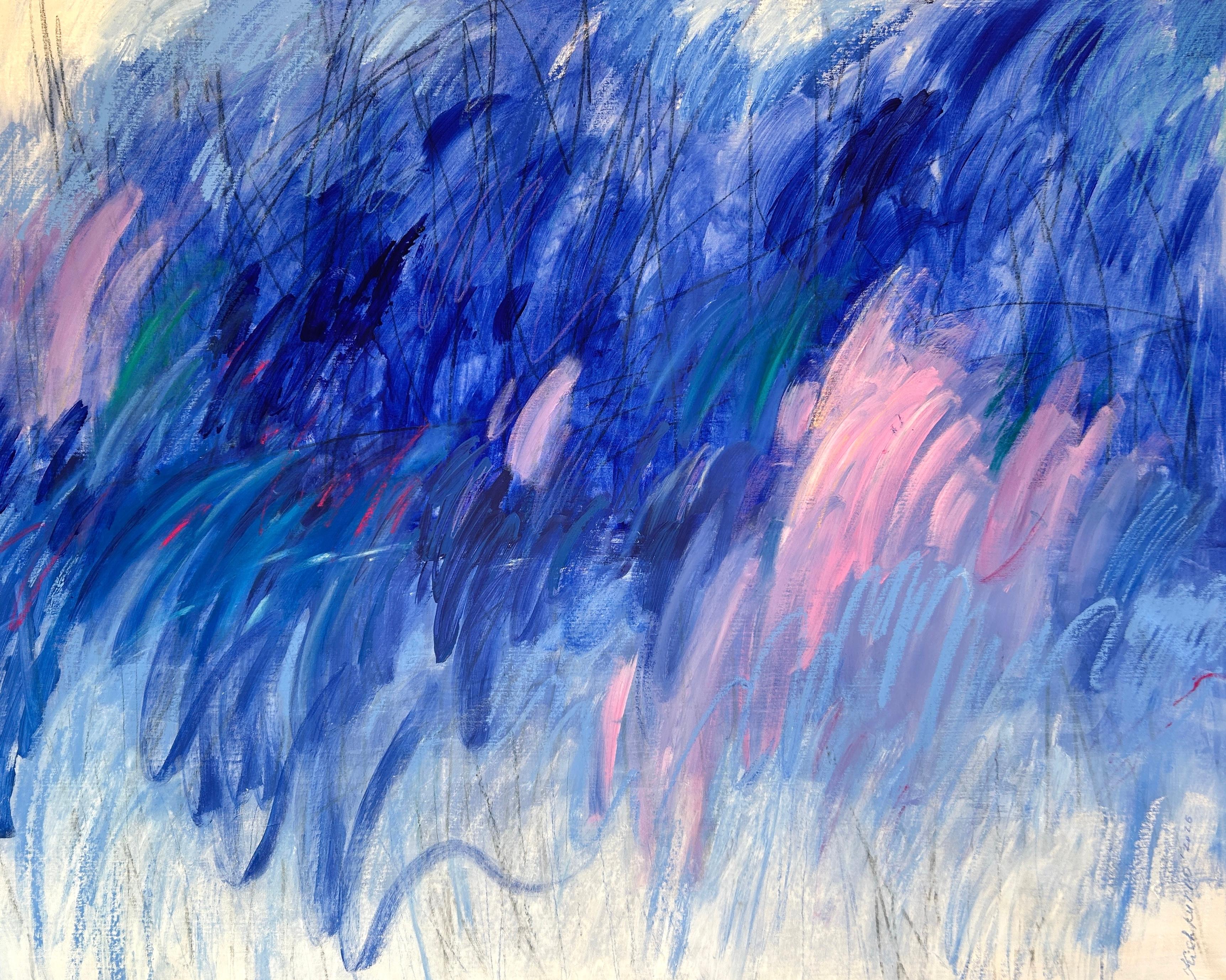 Olena Kishkurno Abstract Painting - Where Birdsong Smells Like Strawberries
