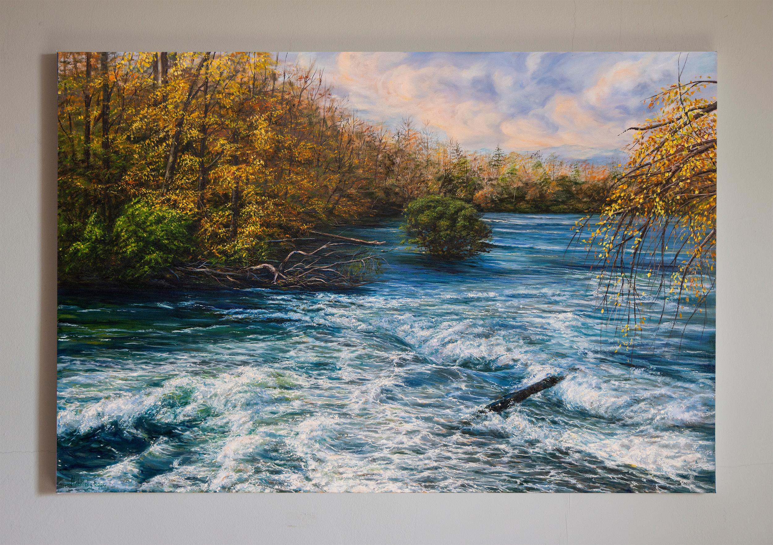 Fiume Colorado, Pittura a olio - Painting di Olena Nabilsky