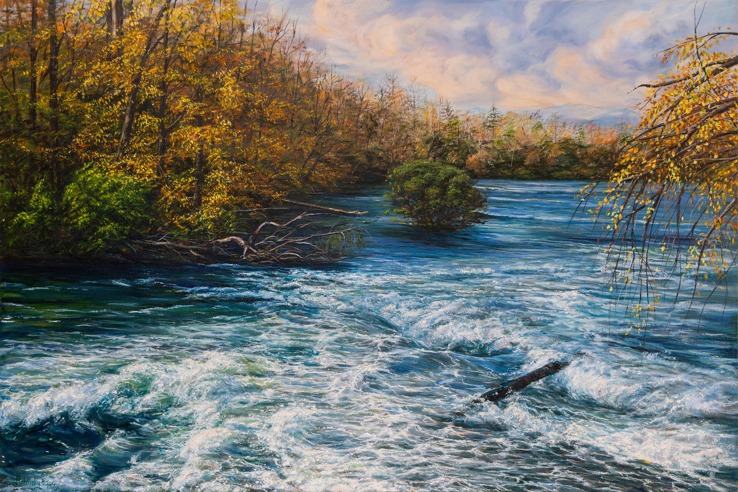 Landscape Painting di Olena Nabilsky - Fiume Colorado, Pittura a olio