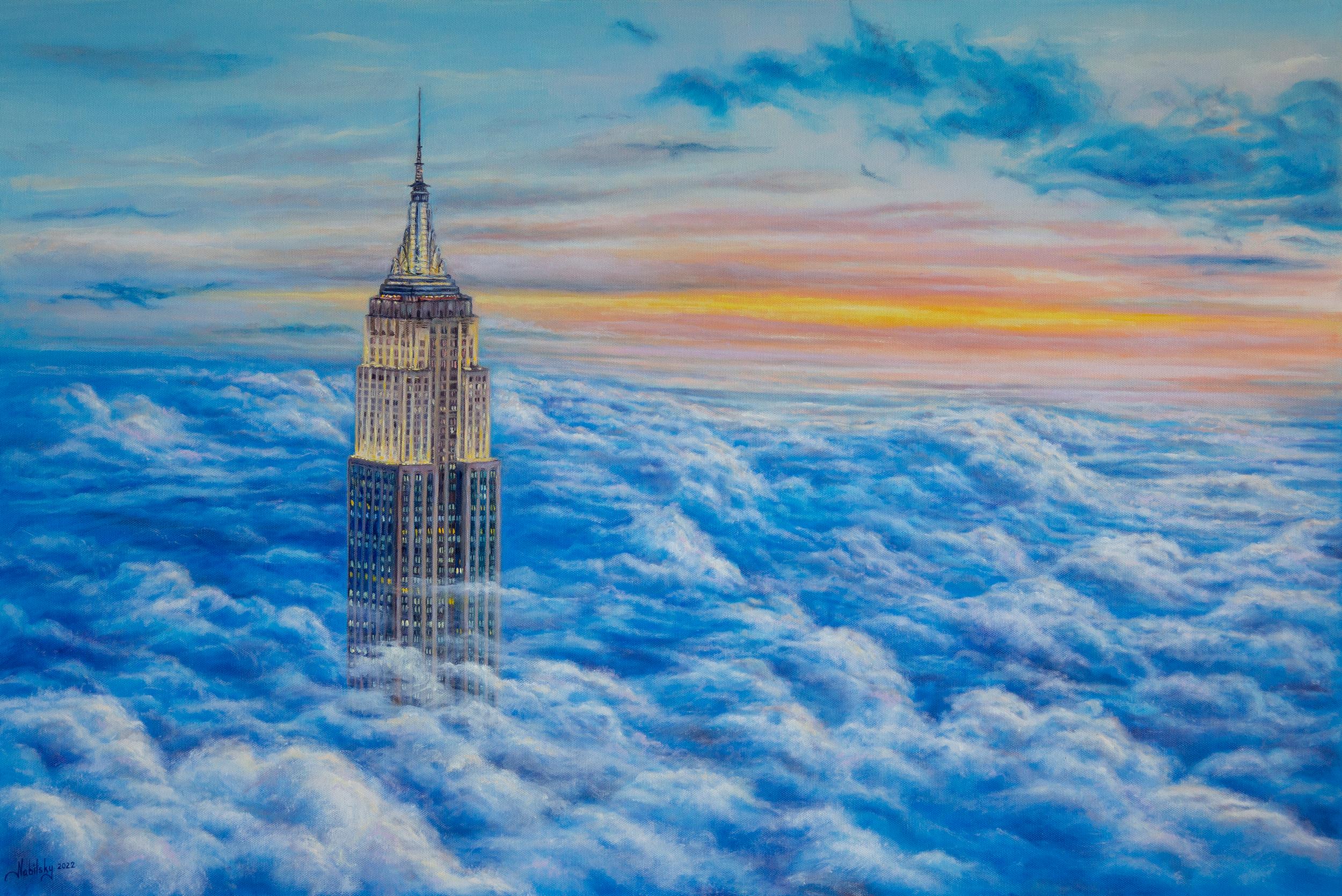 Olena Nabilsky Interior Painting - Empire State, Oil Painting