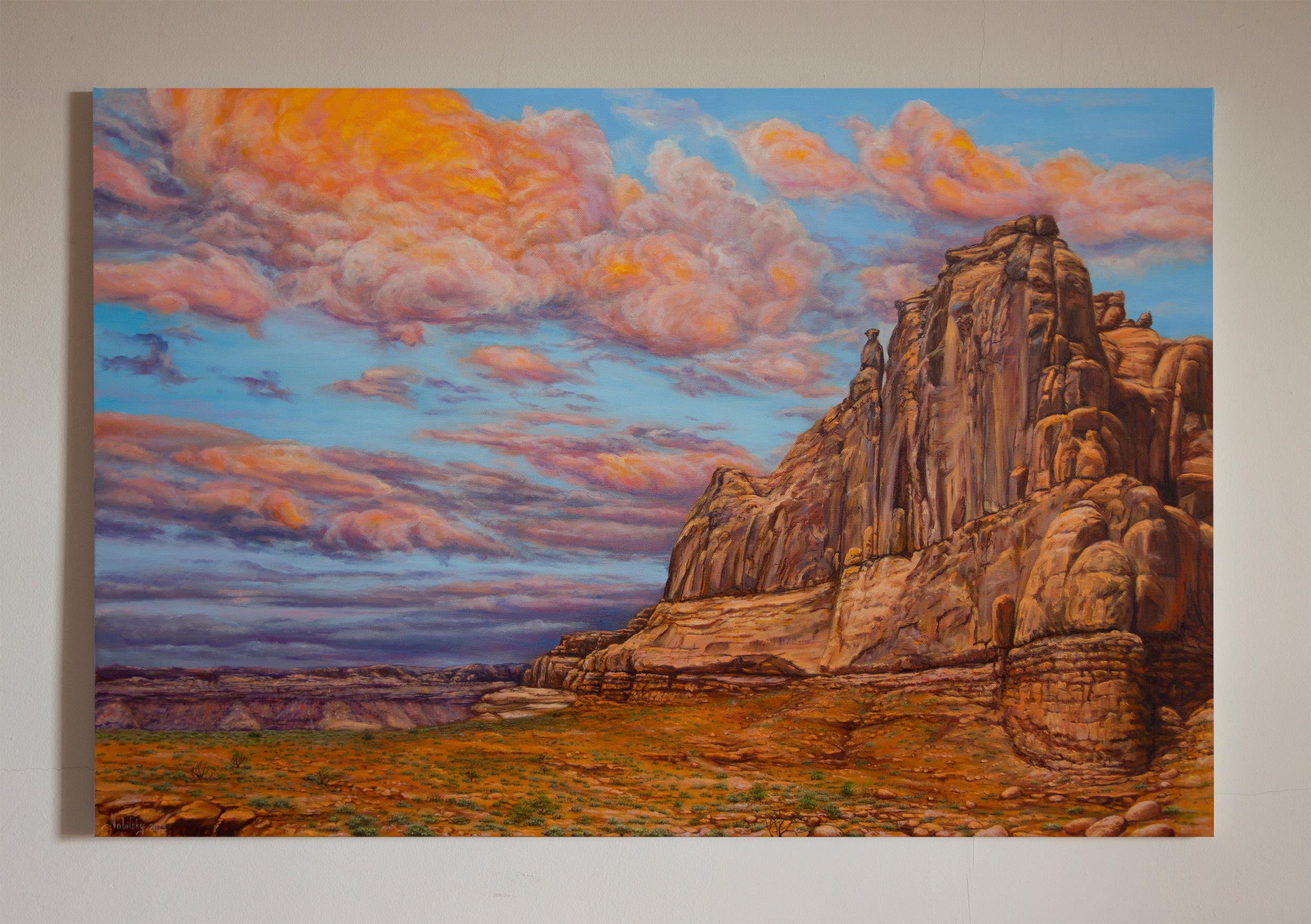 Roccia della Fortezza, Pittura a olio - Art Realismo di Olena Nabilsky