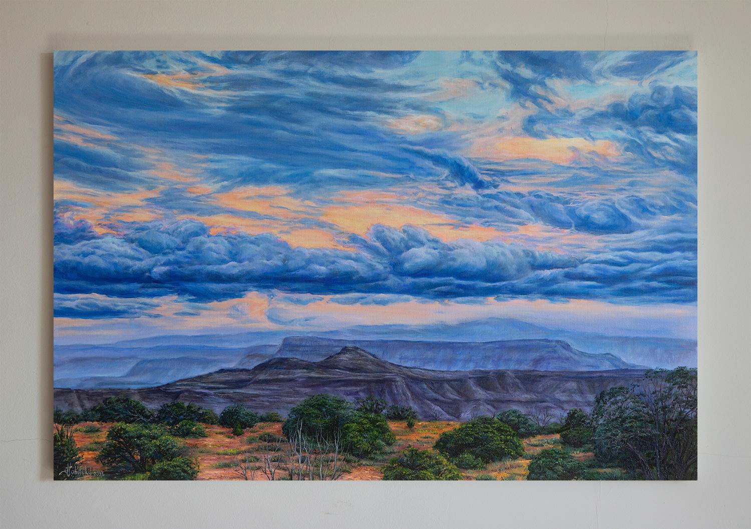 Cielo di primavera, pittura a olio - Art Realismo di Olena Nabilsky