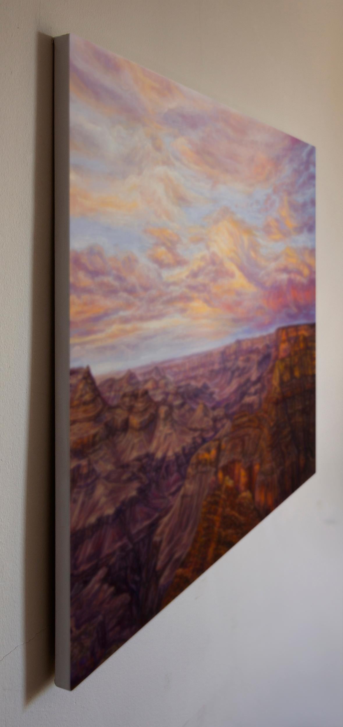 Western Lands, Oil Painting - Brown Landscape Painting by Olena Nabilsky