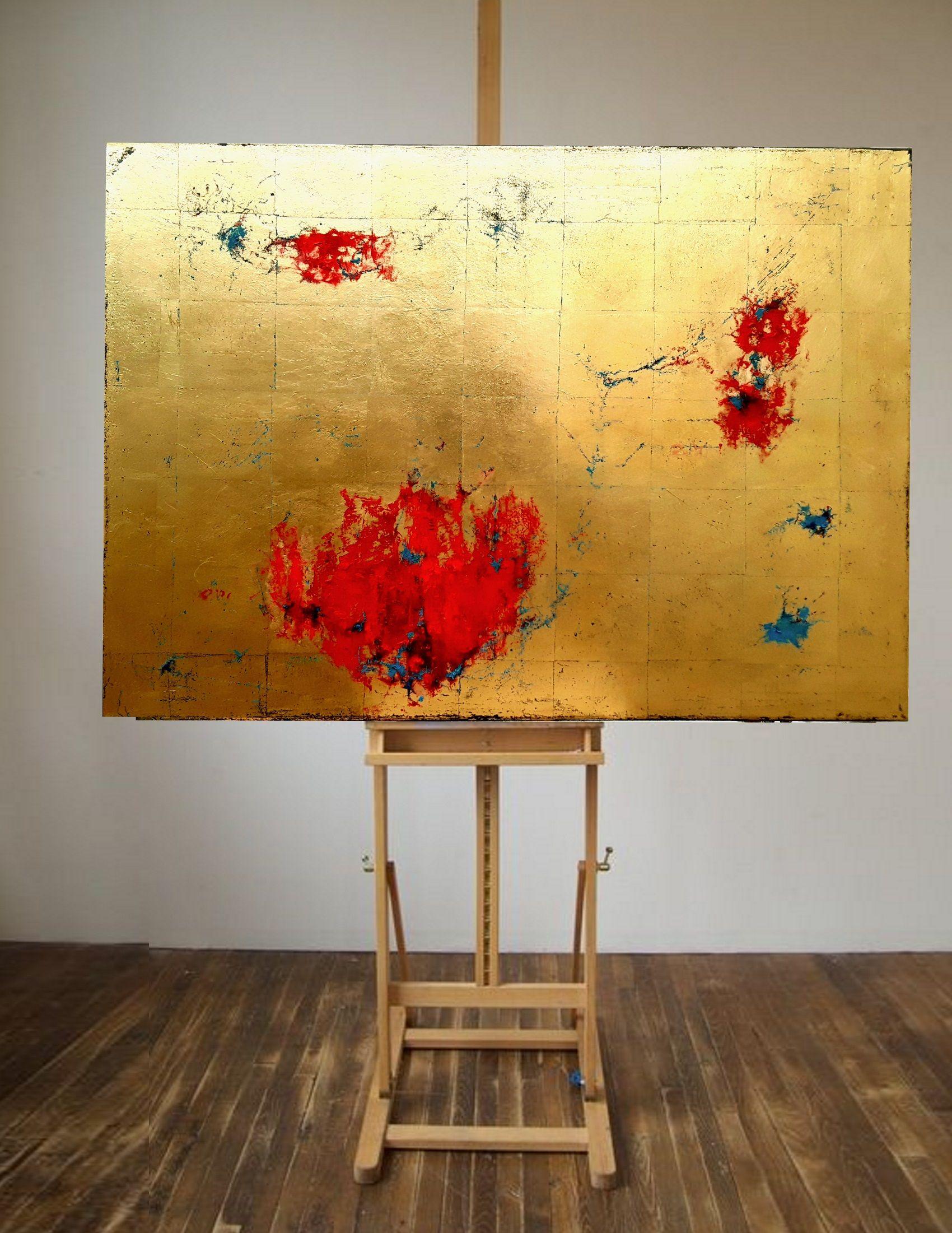 Gold abstract #00111, Painting, Oil on Canvas For Sale 1