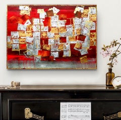 Oro  pittura astratta  #0015, Pittura, Olio su tela